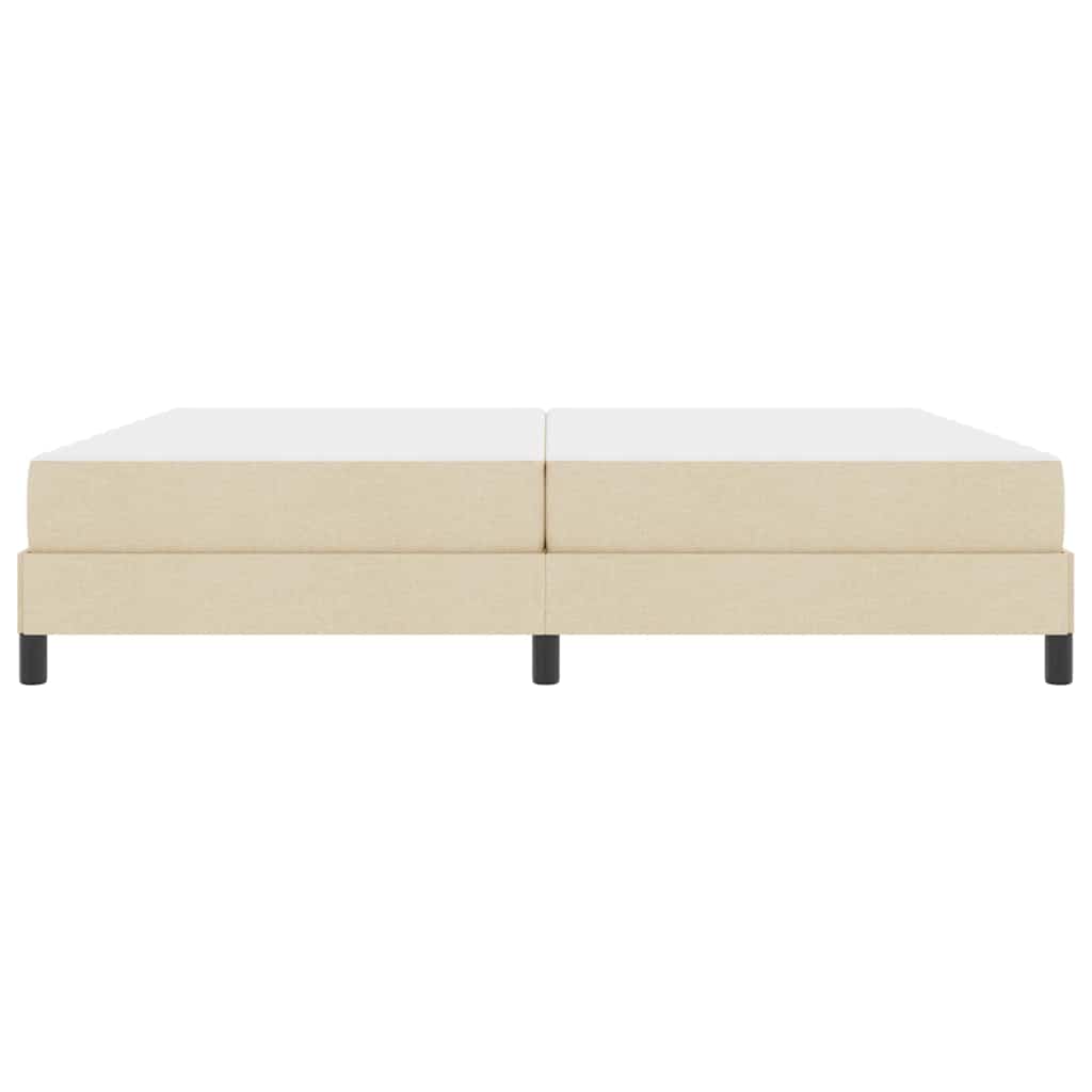 Boxrugós ágy matracmal Krém 200 x 200 cm szövet