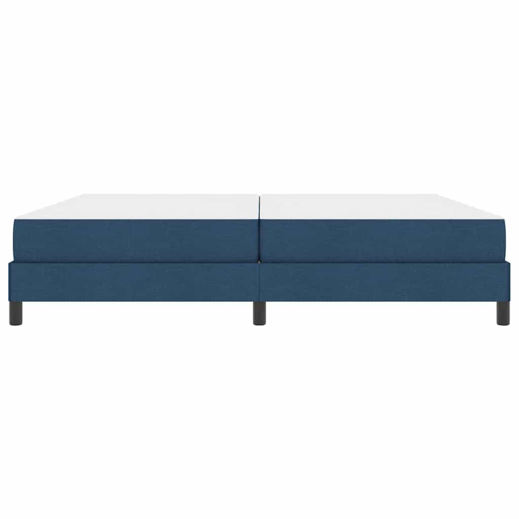 Boxrugós ágy matracmal Kék 200 x 200 cm szövet