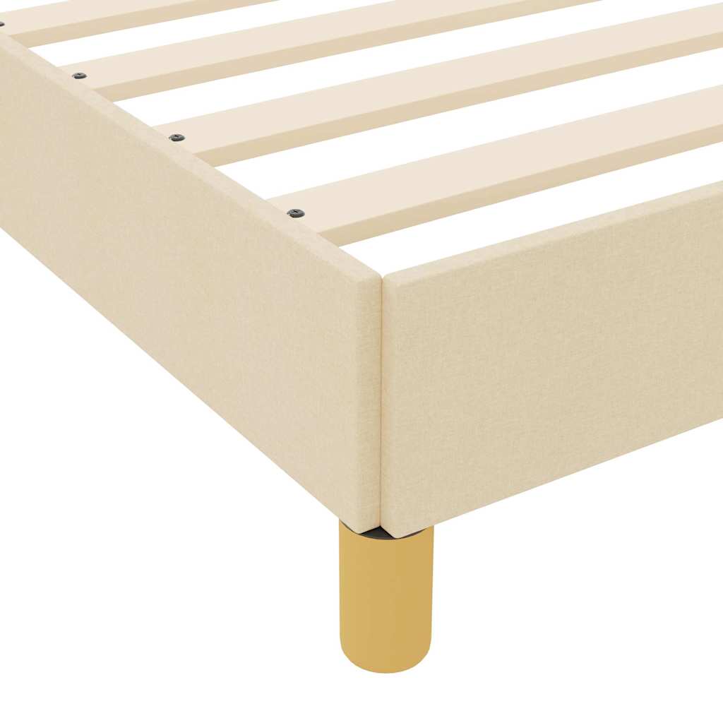 Boxrugós ágy matracmal Krém 90 x 190 cm szövet