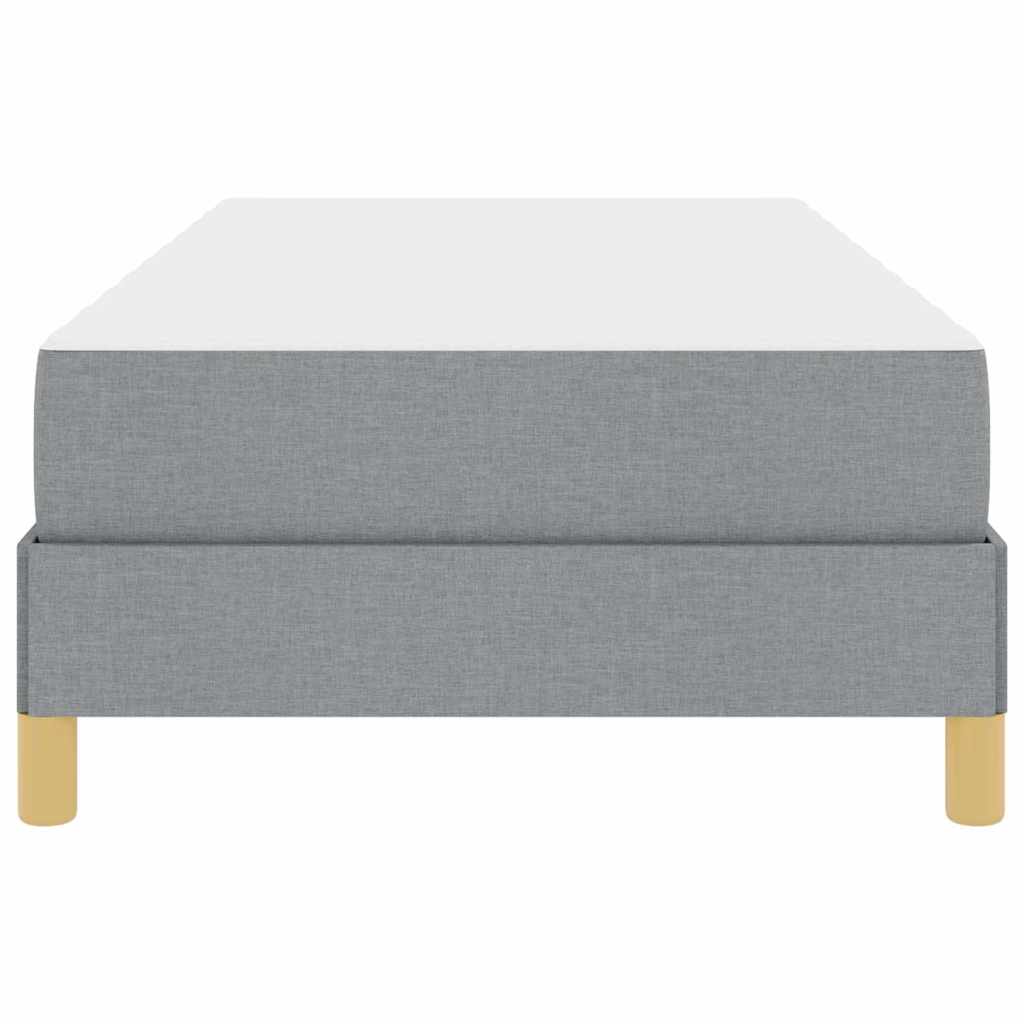 Boxrugós ágy matracmal Világosszürke 90 x 200 cm szövet