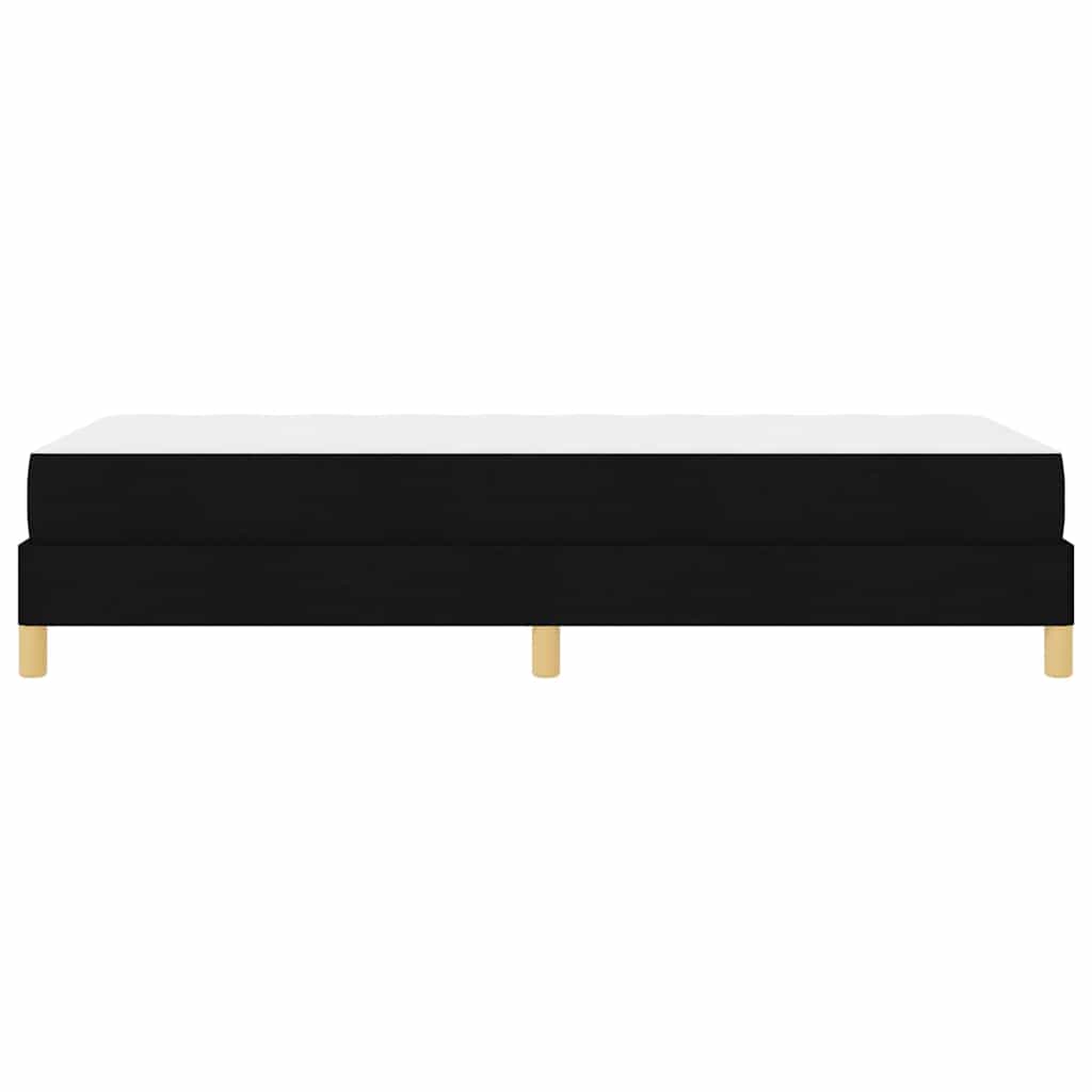 Boxrugós ágy matracmal Fekete 90 x 200 cm szövet
