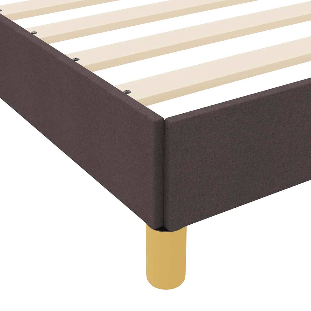 Boxrugós ágy matracmal Sötét Barna 90 x 200 cm szövet