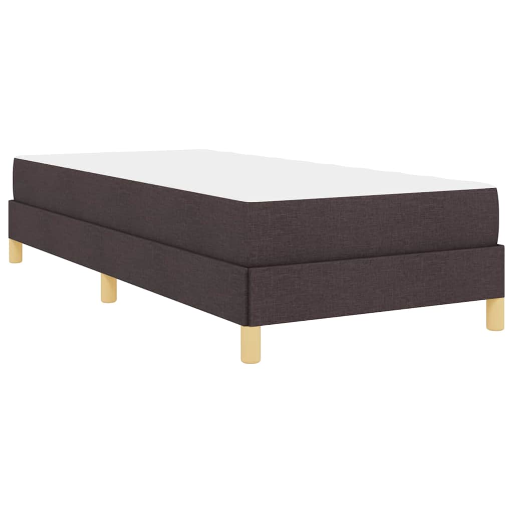 Boxrugós ágy matracmal Sötét Barna 90 x 200 cm szövet