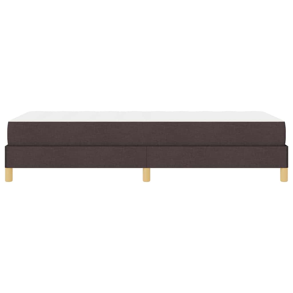 Boxrugós ágy matracmal Sötét Barna 90 x 200 cm szövet