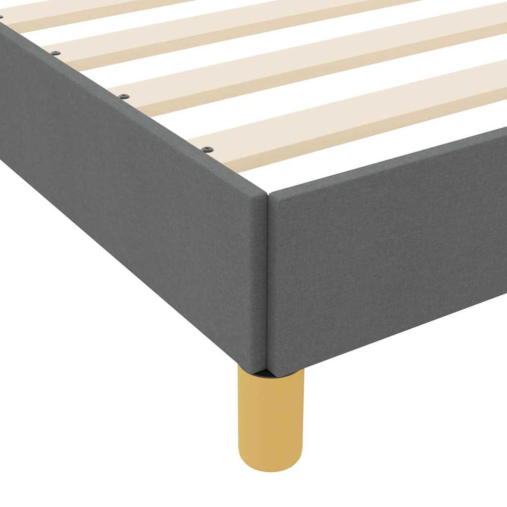 Boxrugós ágy matracmal Sötétszürke 120 x 200 cm szövet