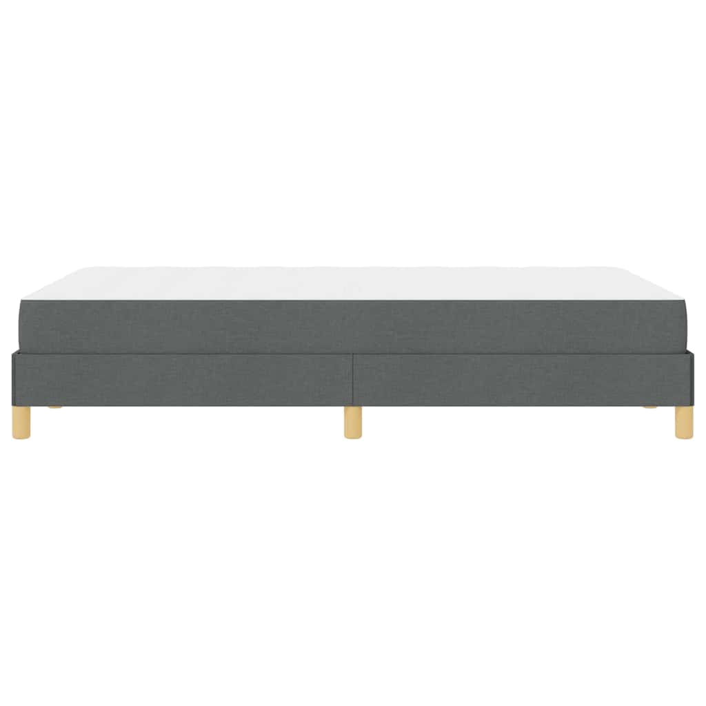 Boxrugós ágy matracmal Sötétszürke 120 x 200 cm szövet