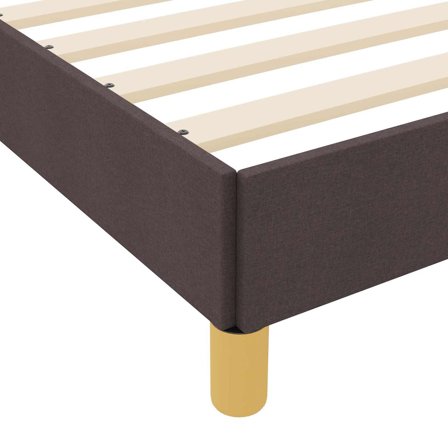 Boxrugós ágy matracmal Sötét Barna 120 x 200 cm szövet