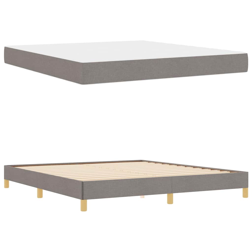 Boxrugós ágy matracmal Tópszínű 180 x 200 cm szövet