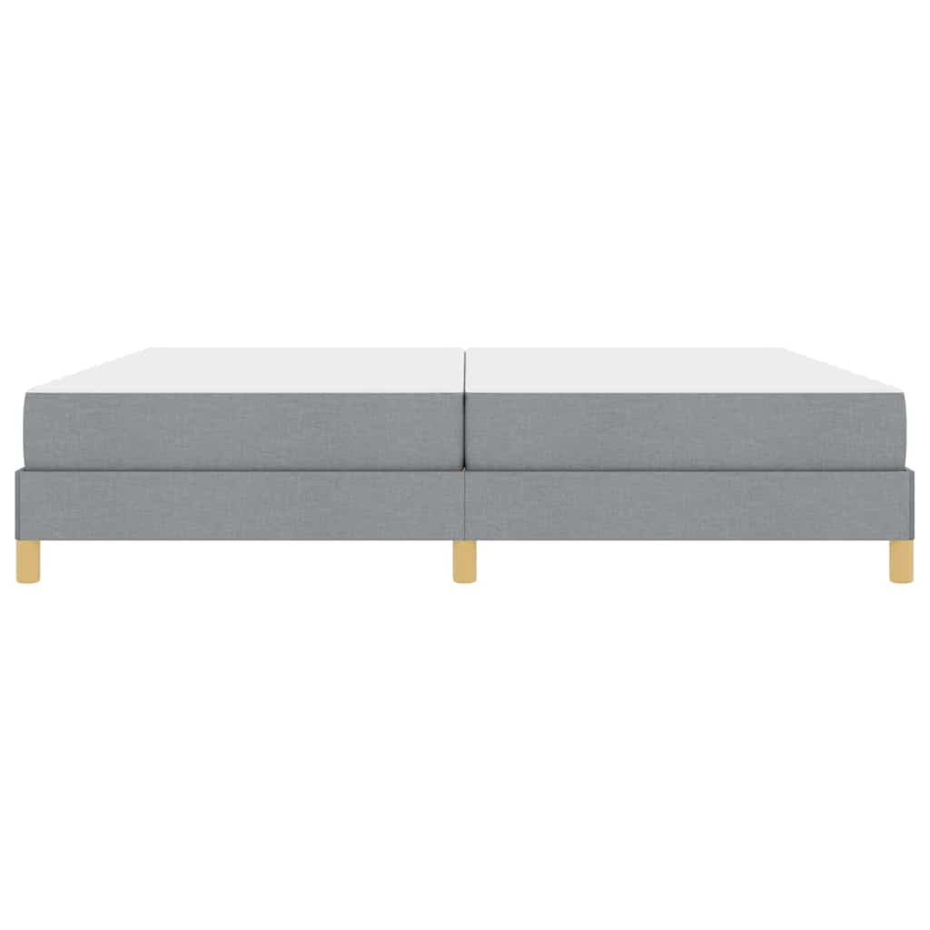 Boxrugós ágy matracmal Világosszürke 200 x 200 cm szövet