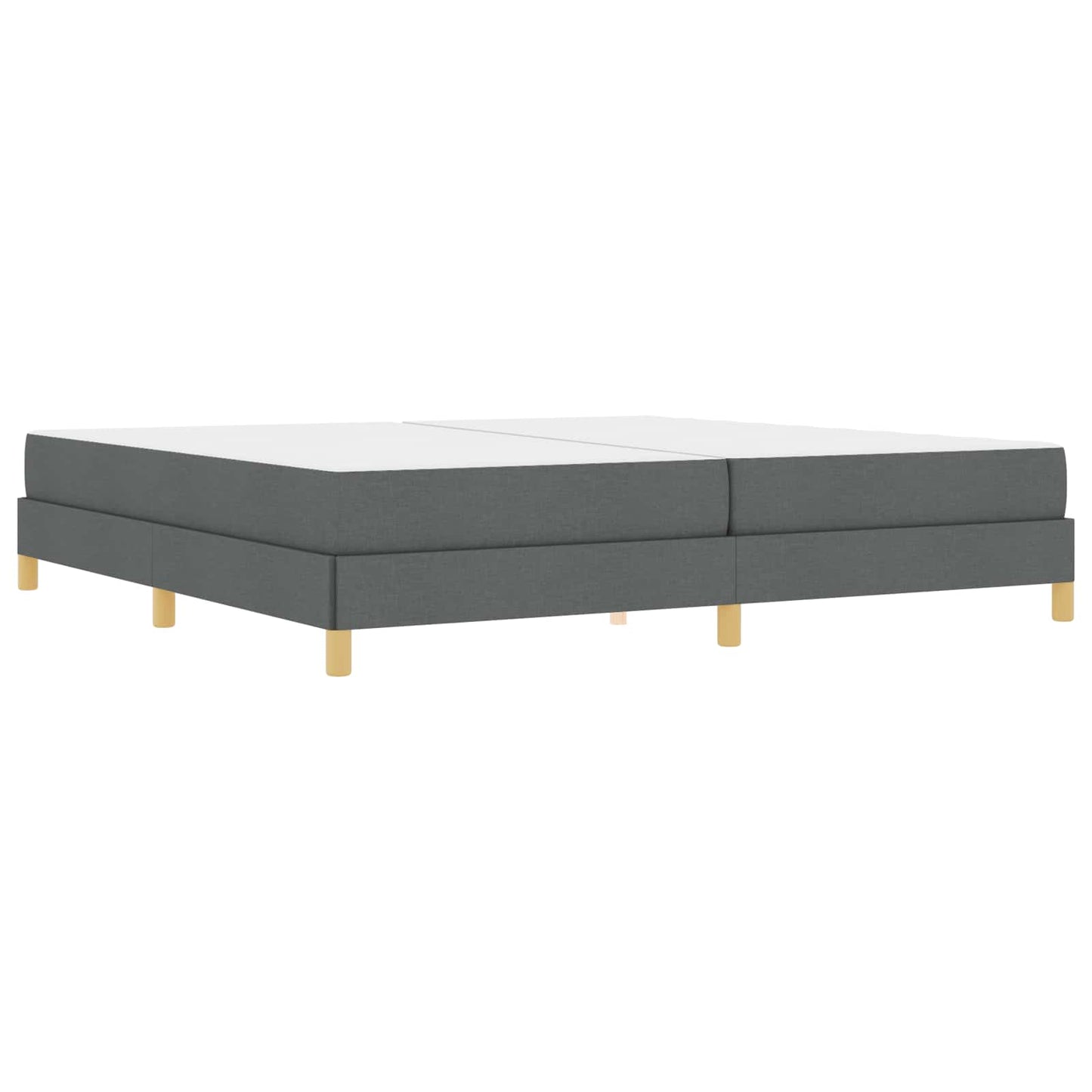 Boxrugós ágy matracmal Sötétszürke 200 x 200 cm szövet