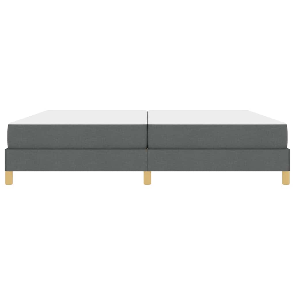 Boxrugós ágy matracmal Sötétszürke 200 x 200 cm szövet