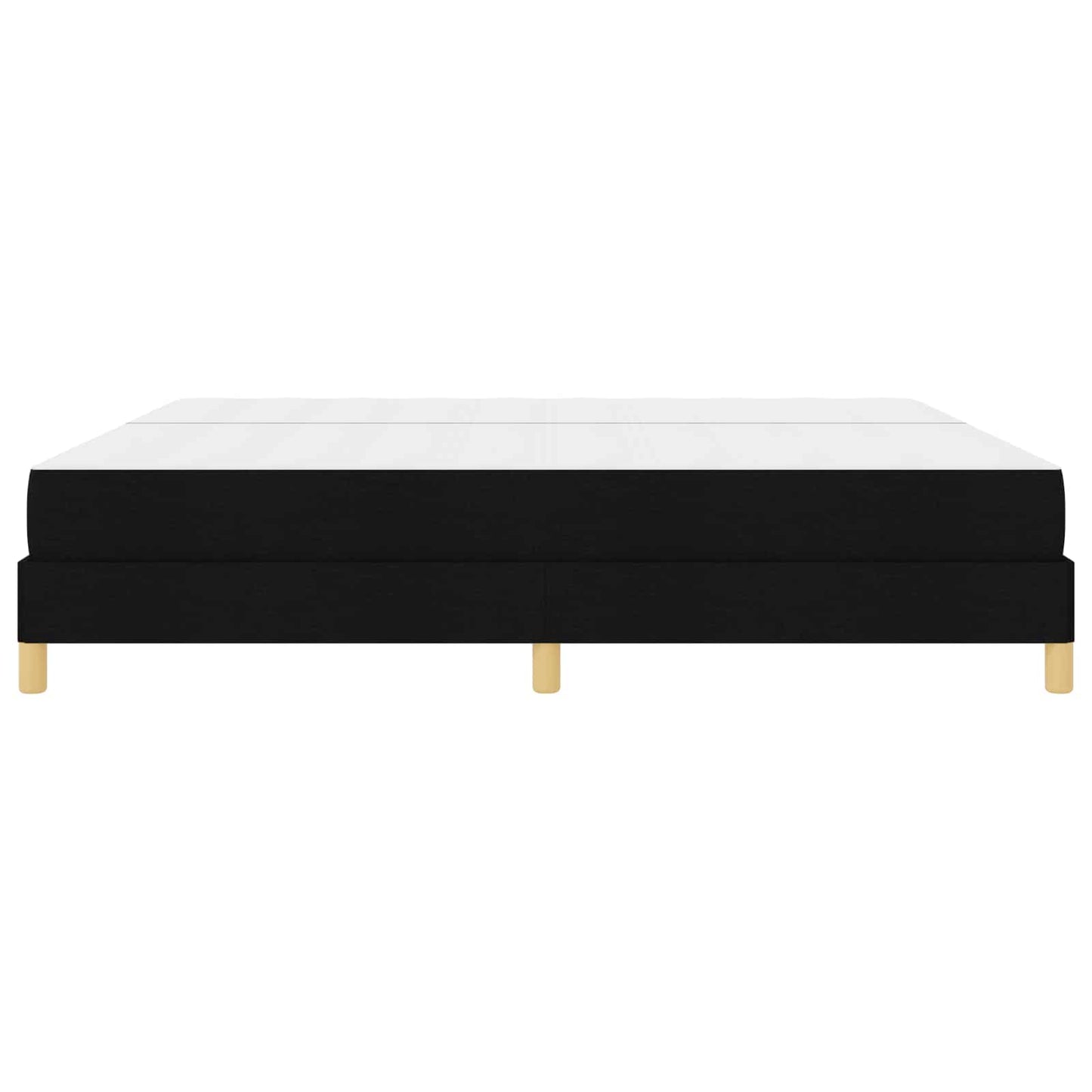 Boxrugós ágy matracmal Fekete 200 x 200 cm szövet