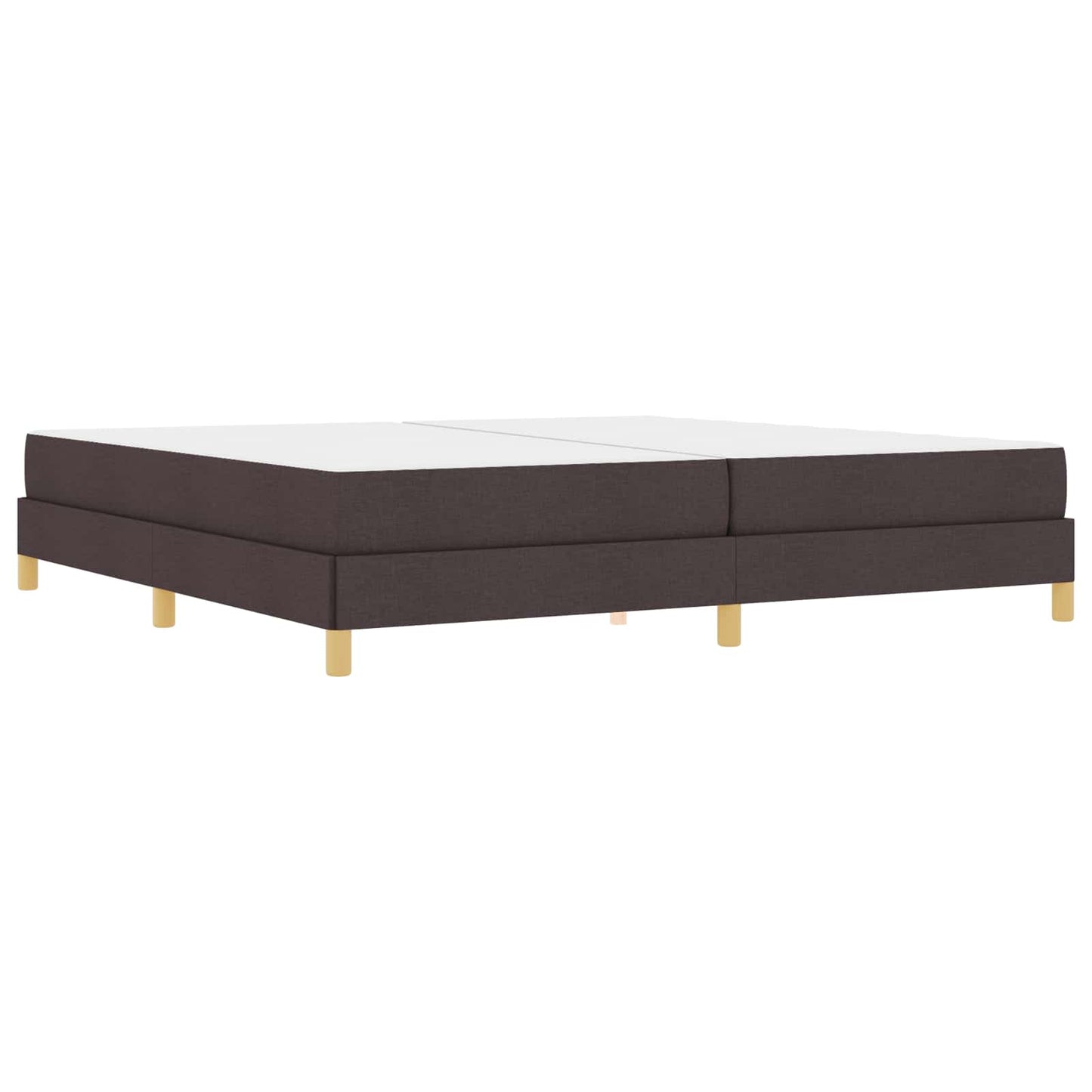 Boxrugós ágy matracmal Sötét Barna 200 x 200 cm szövet
