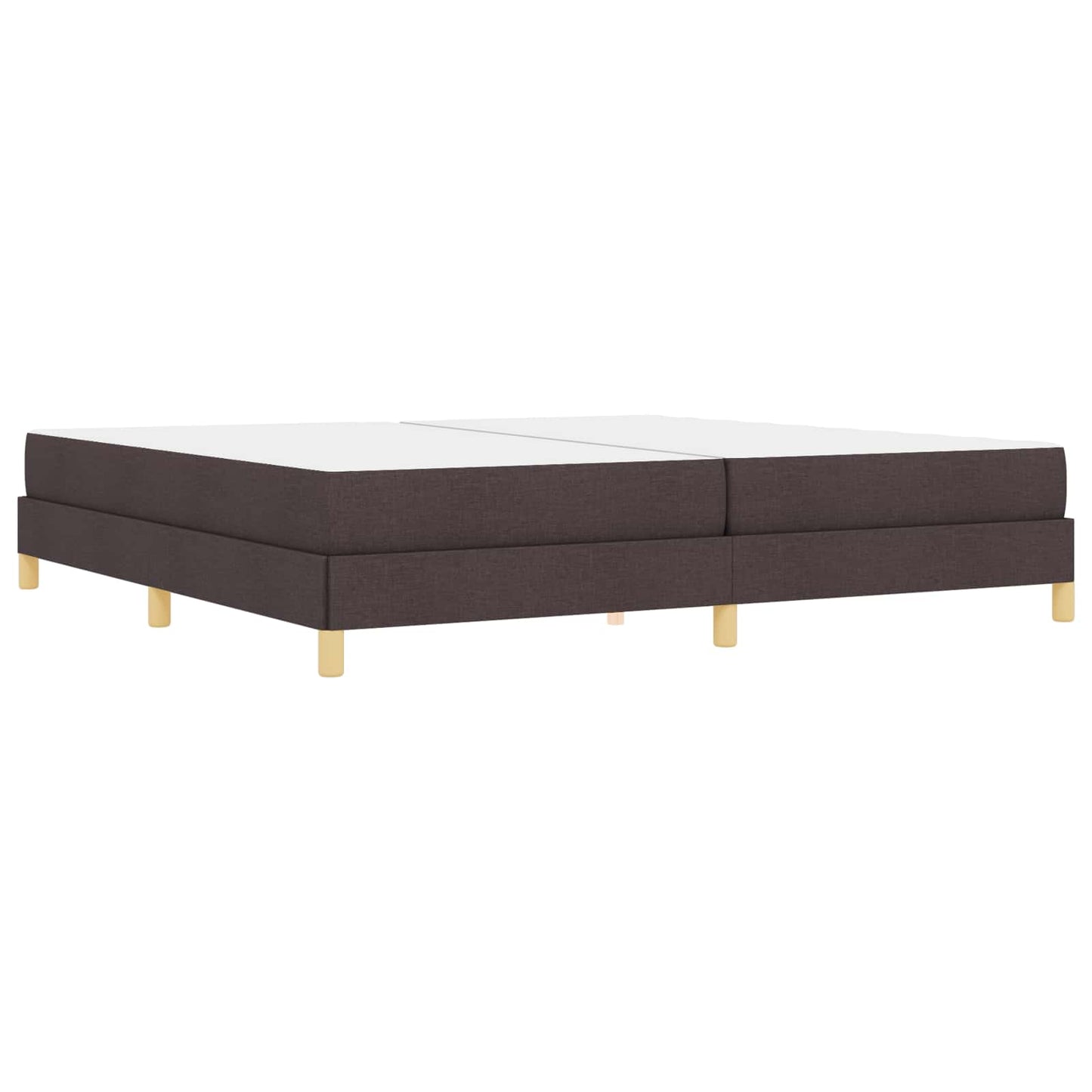 Boxrugós ágy matracmal Sötét Barna 200 x 200 cm szövet
