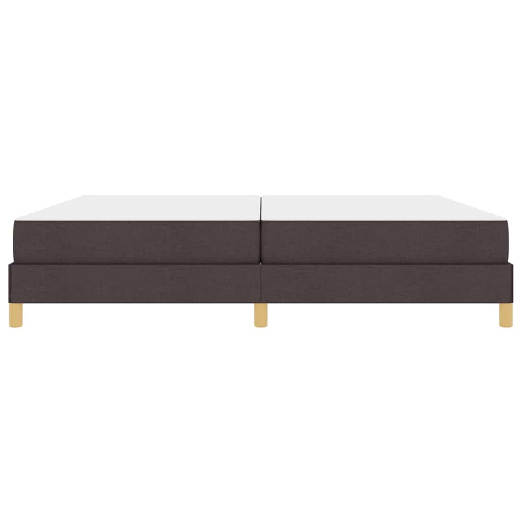 Boxrugós ágy matracmal Sötét Barna 200 x 200 cm szövet
