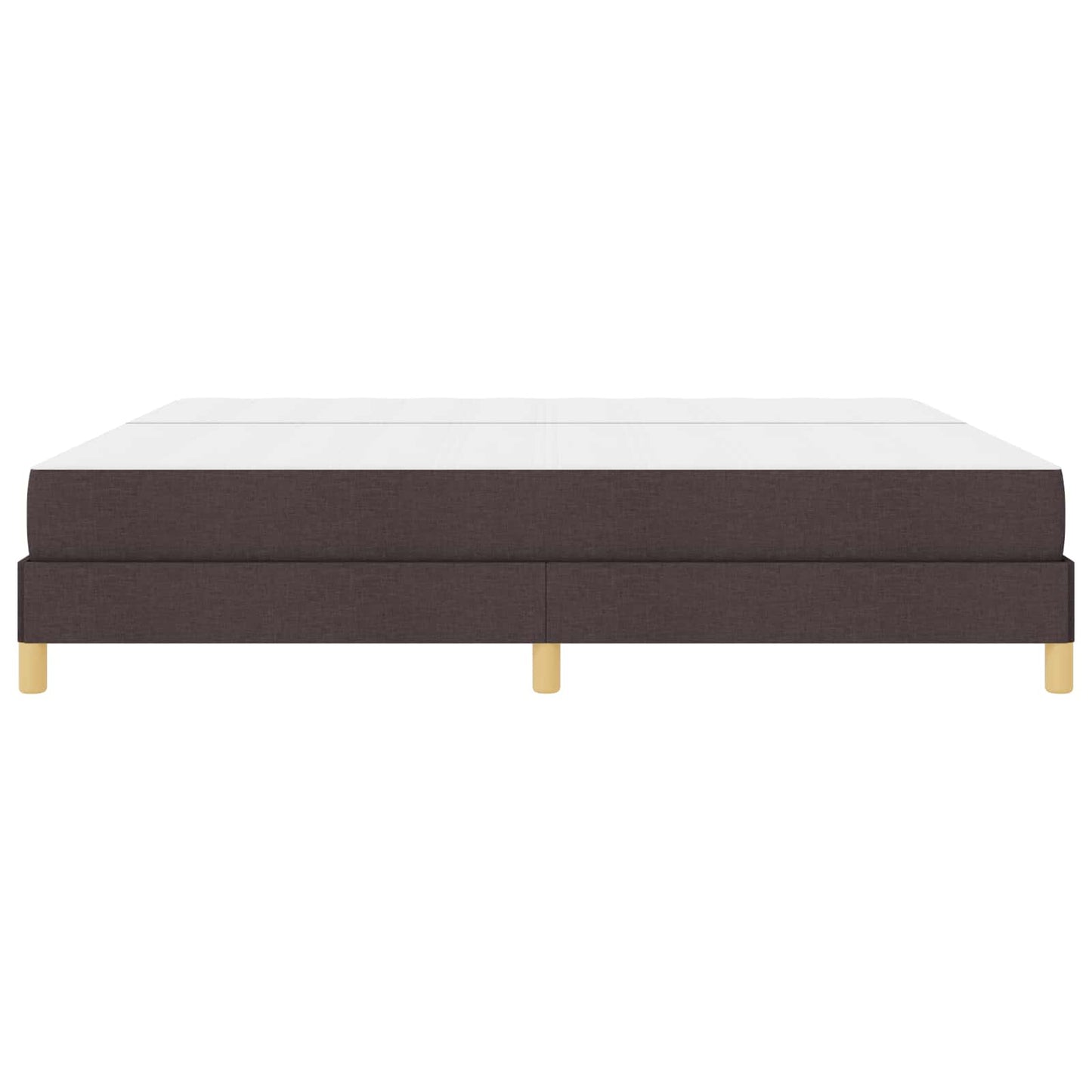 Boxrugós ágy matracmal Sötét Barna 200 x 200 cm szövet