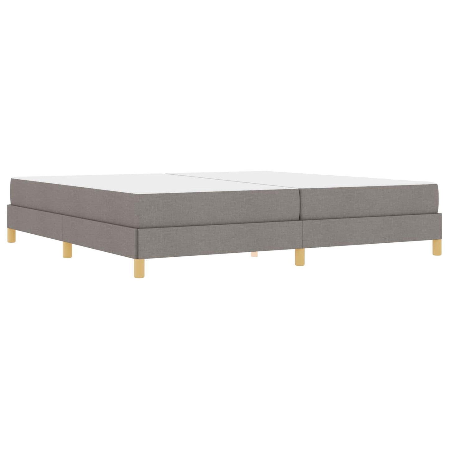 Boxrugós ágy matracmal Tópszínű 200 x 200 cm szövet