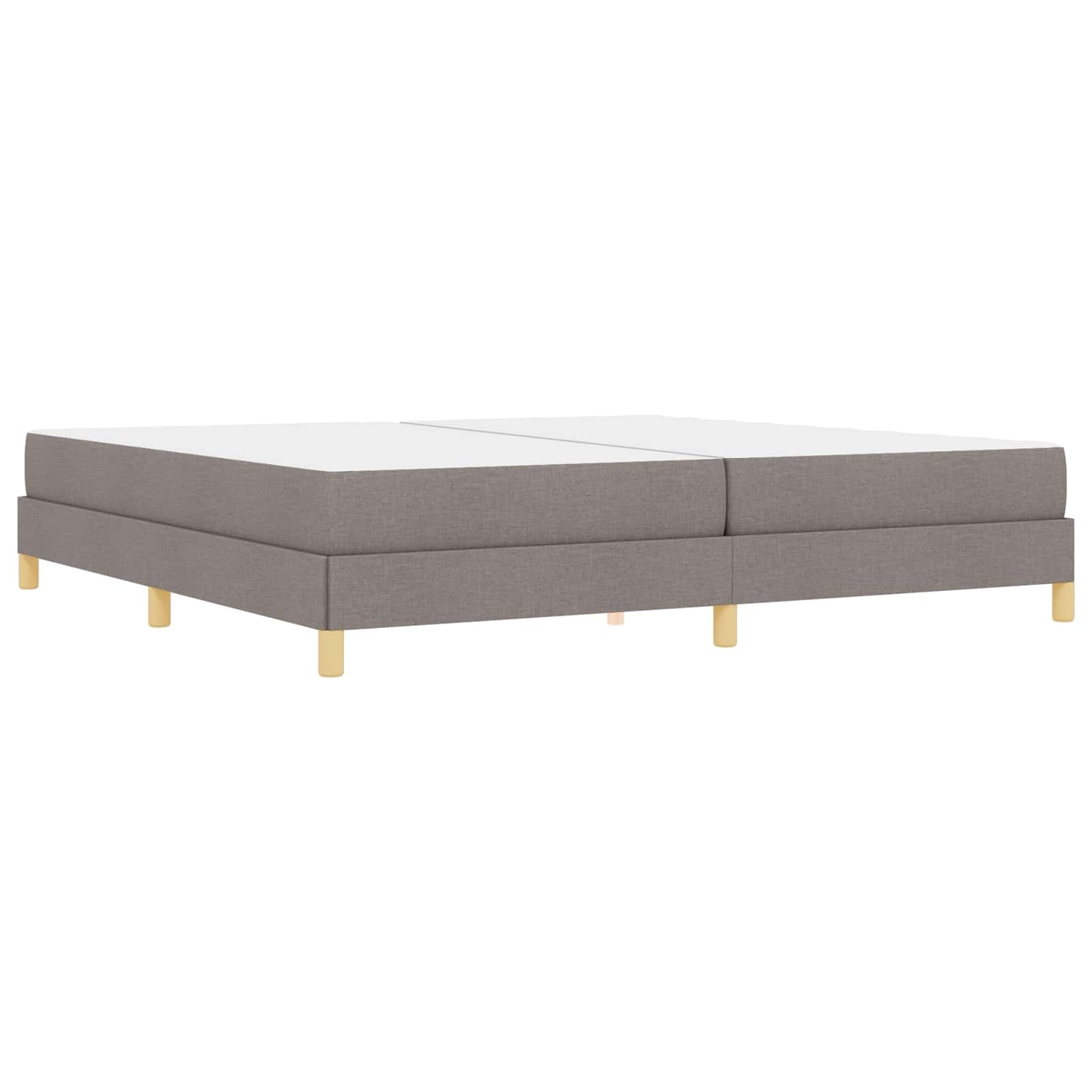 Boxrugós ágy matracmal Tópszínű 200 x 200 cm szövet