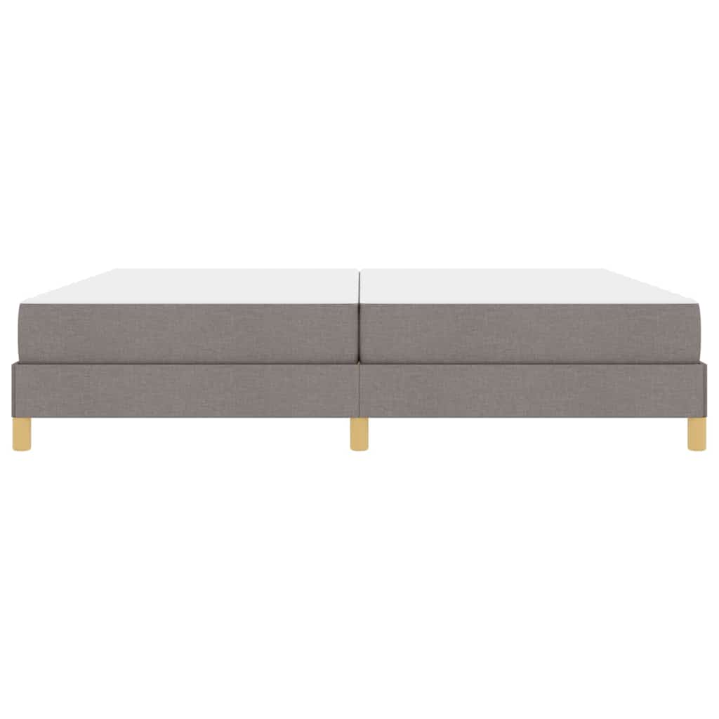 Boxrugós ágy matracmal Tópszínű 200 x 200 cm szövet