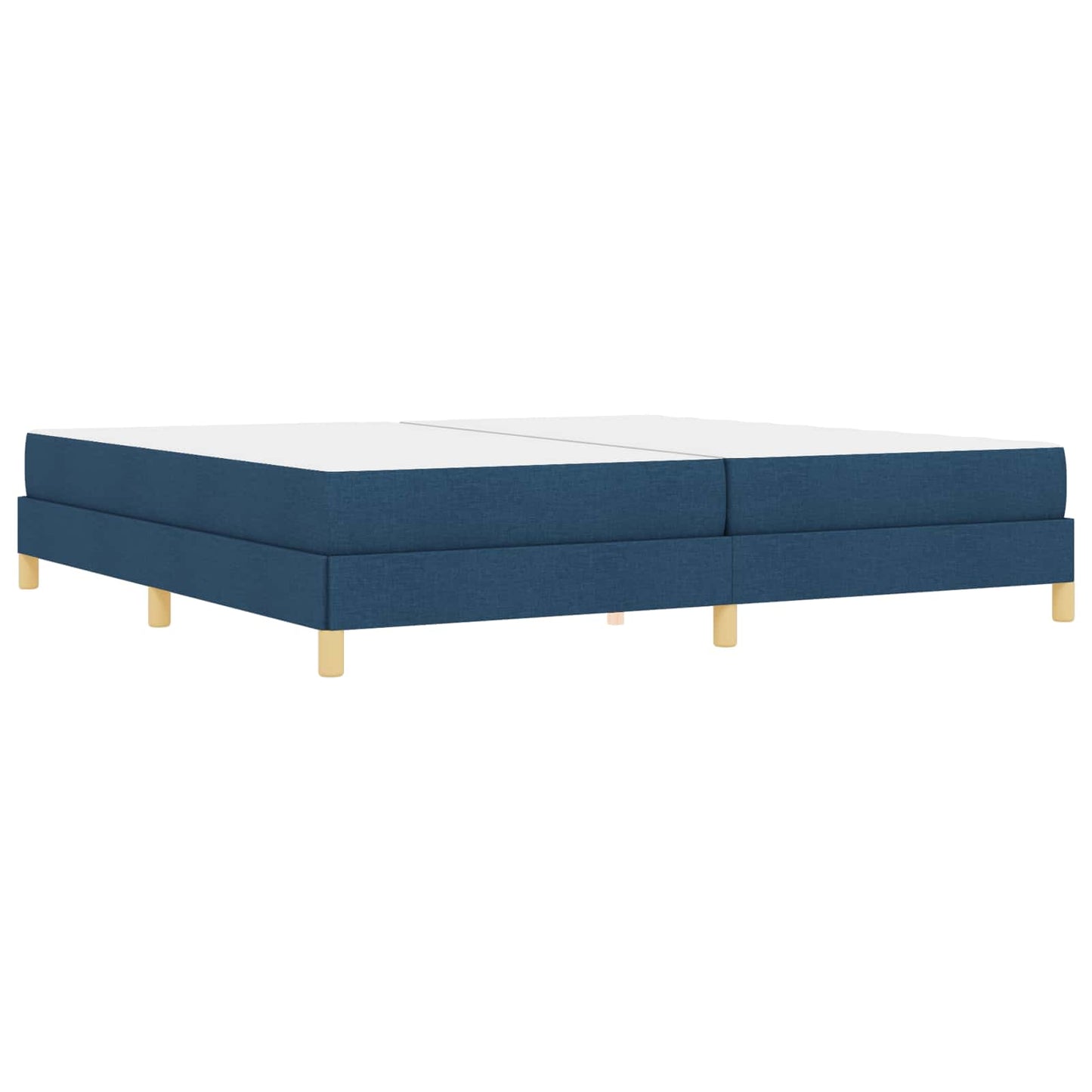 Boxrugós ágy matracmal Kék 200 x 200 cm szövet