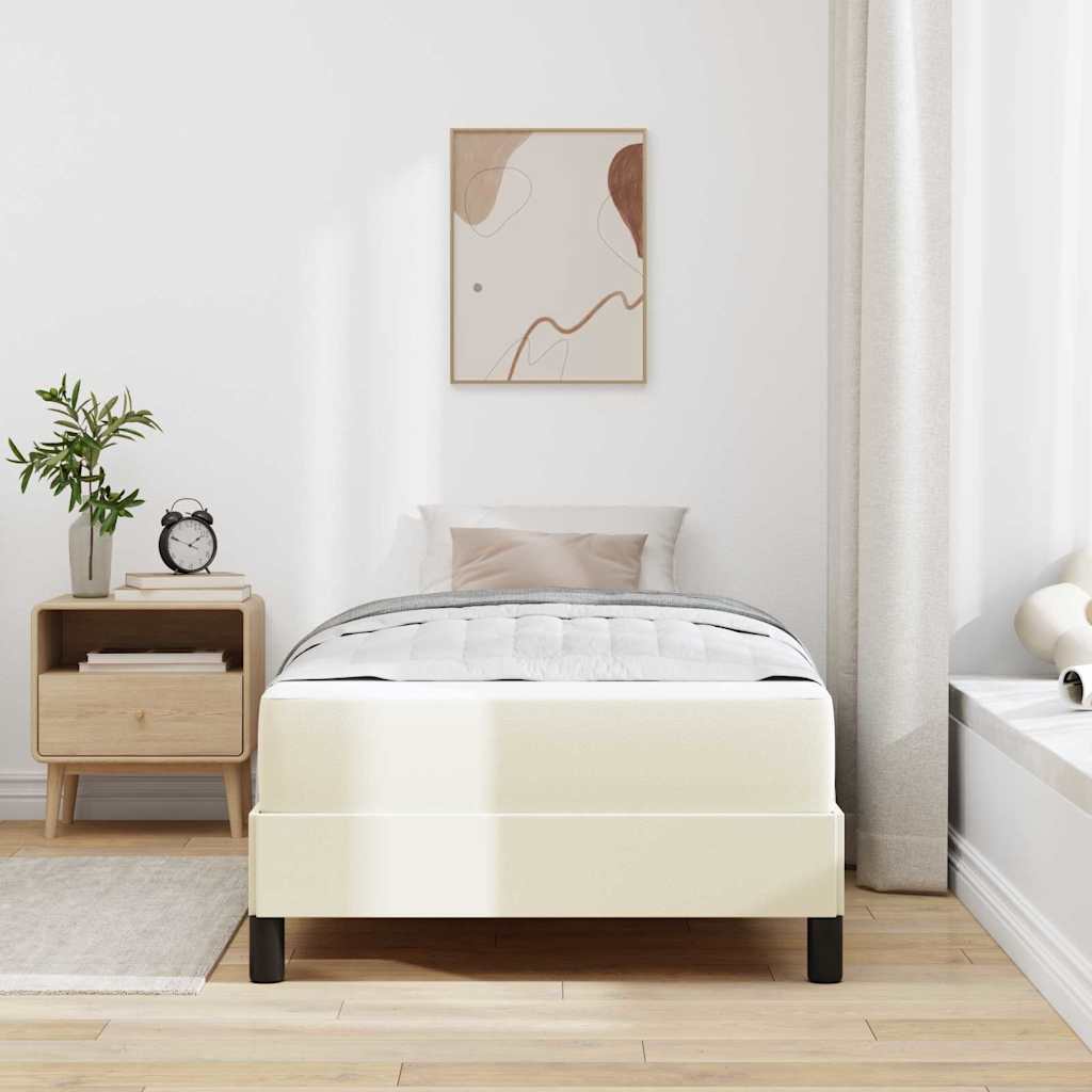 Ágykeret matracmal Krém 90 x 200 cm szövet