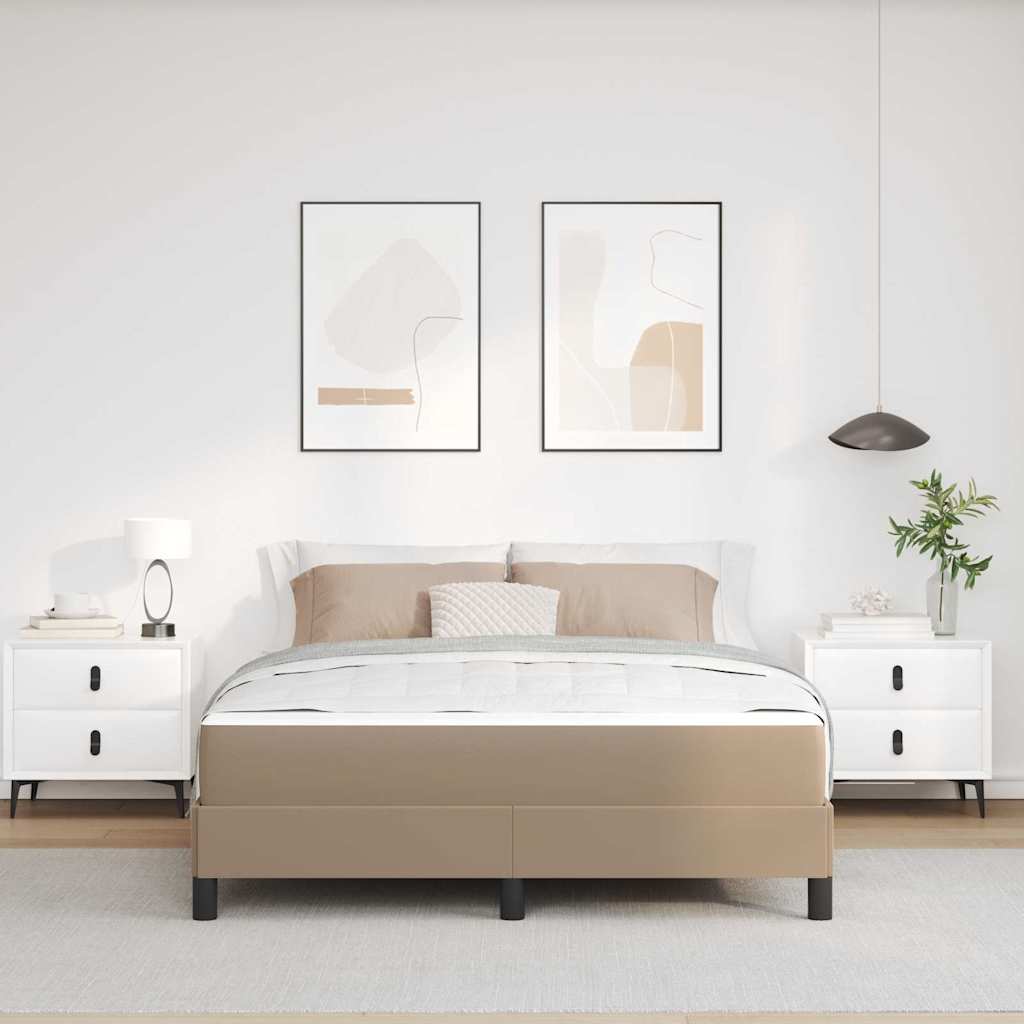 Ágykeret matracmal Cappuccino 140 x 190 cm szövet