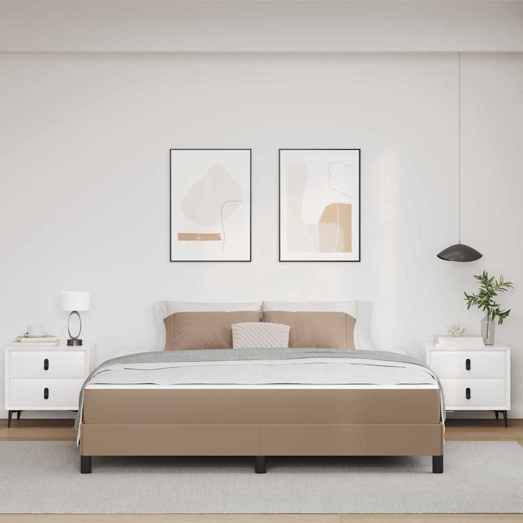 Ágykeret matracmal Cappuccino 180 x 200 cm szövet