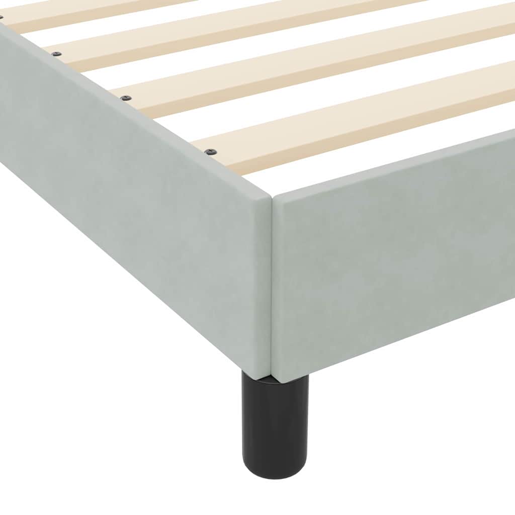 Boxrugós ágy matracmal Világosszürke 80 x 200 cm szövet