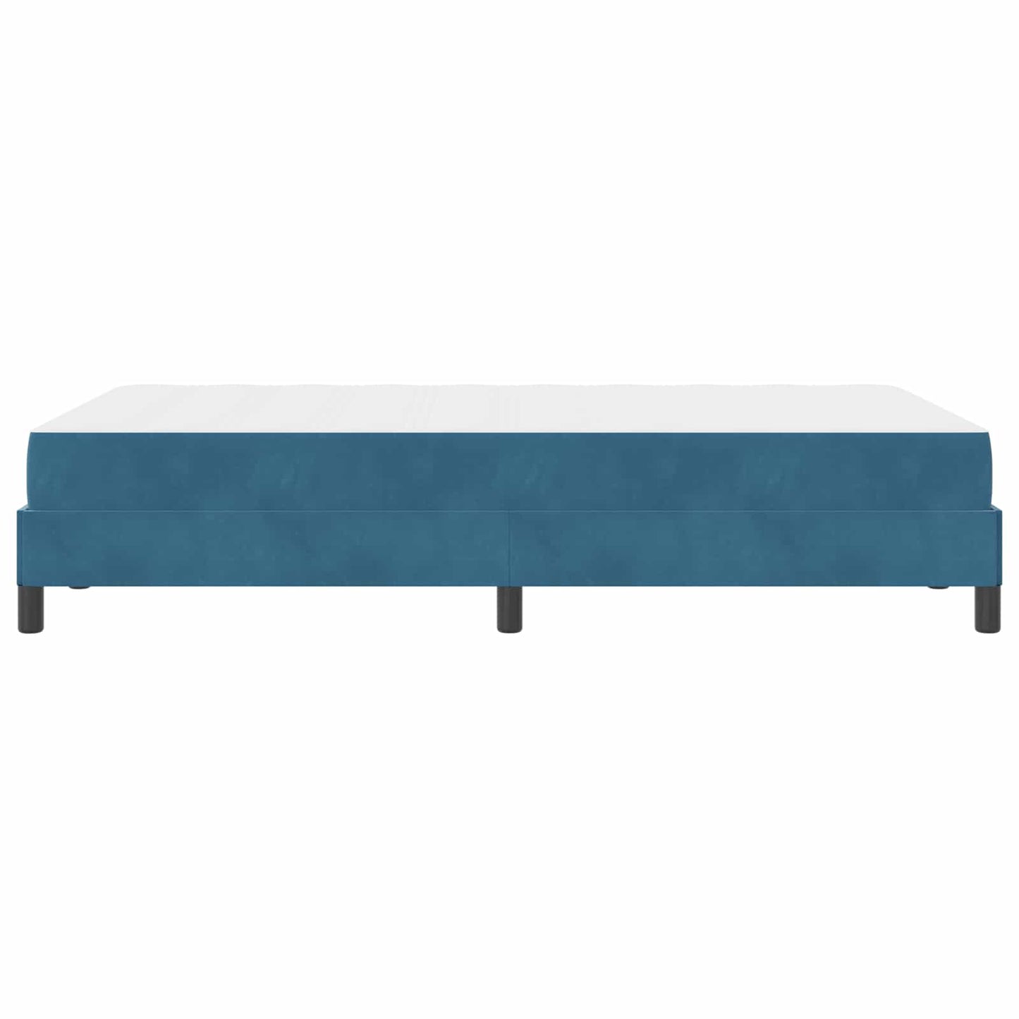 Boxrugós ágy matracmal Sötét kék 120 x 190 cm szövet