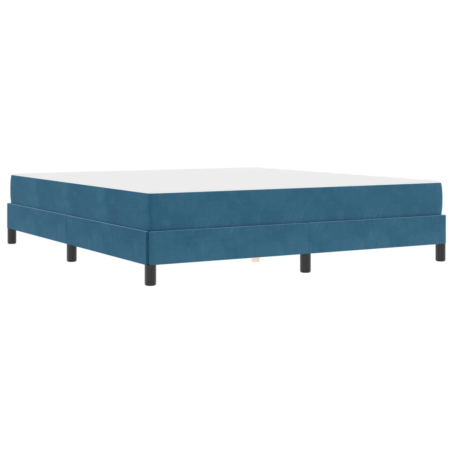 Boxrugós ágy matracmal Sötét kék 180 x 200 cm szövet