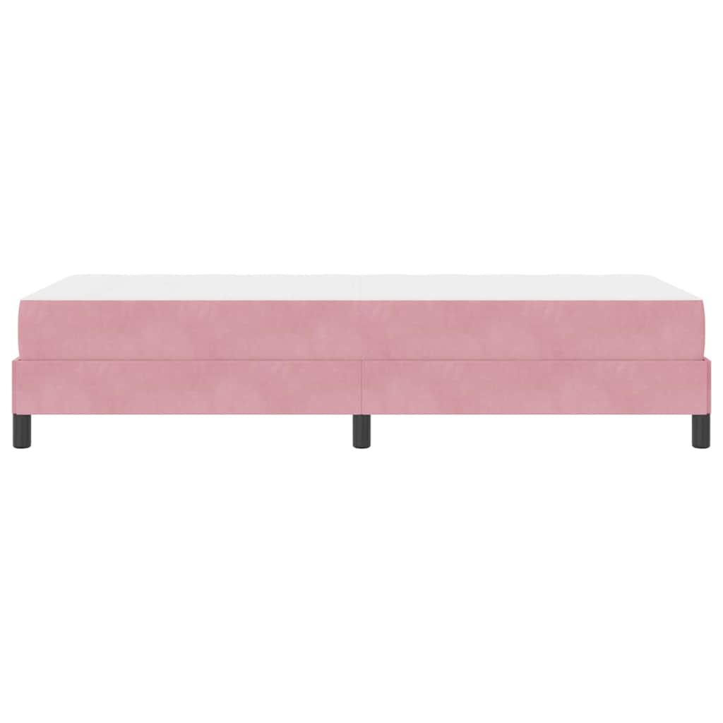 Boxrugós ágy matracmal Rózsaszín 80 x 210 cm szövet
