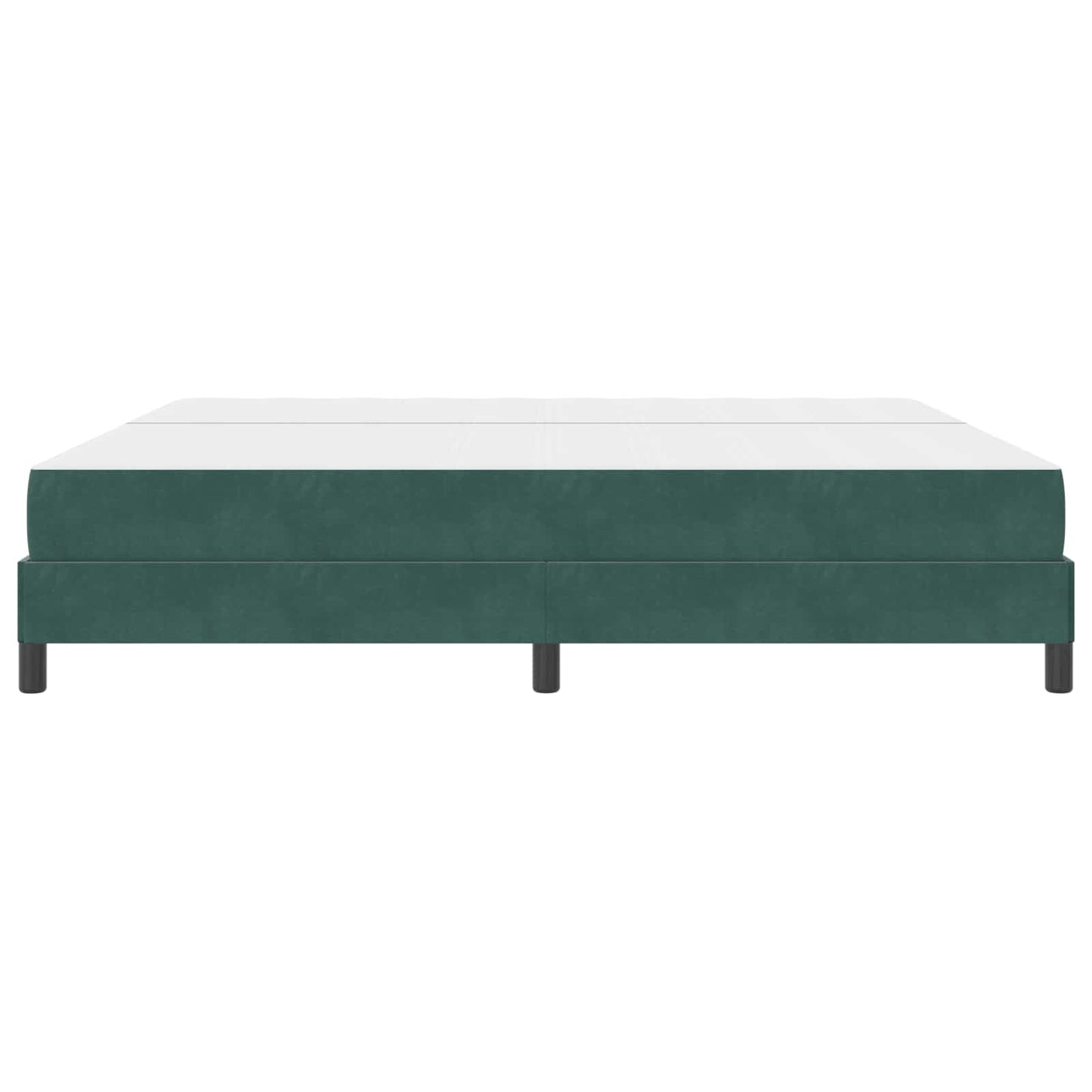 Boxrugós ágy matracmal Sötétzöld 200 x 210 cm szövet