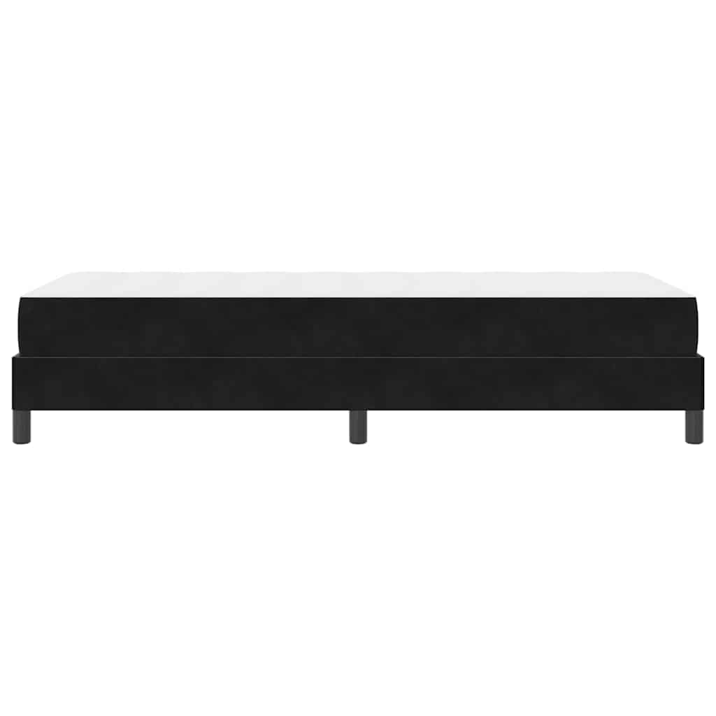 Boxrugós ágy matracmal Fekete 90 x 220 cm szövet