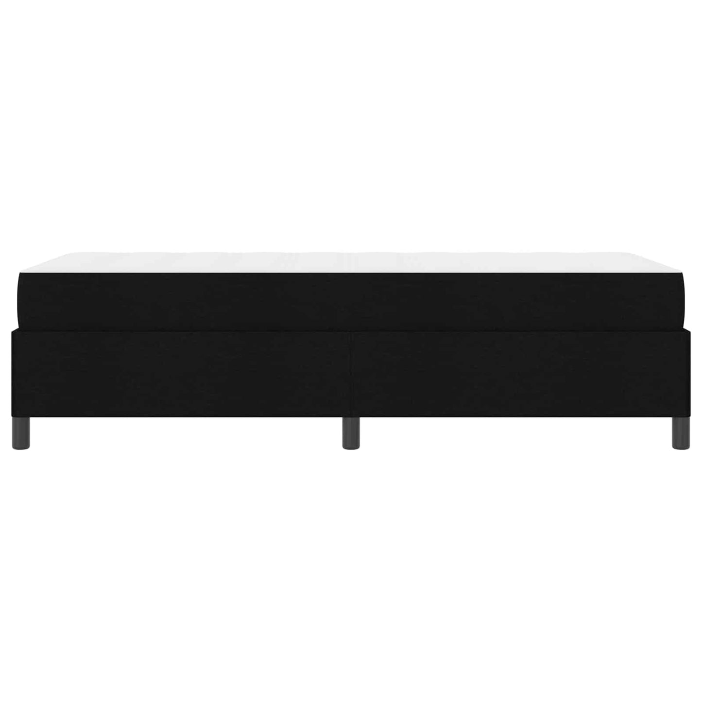 Boxrugós ágy matracmal Fekete 90 x 190 cm szövet