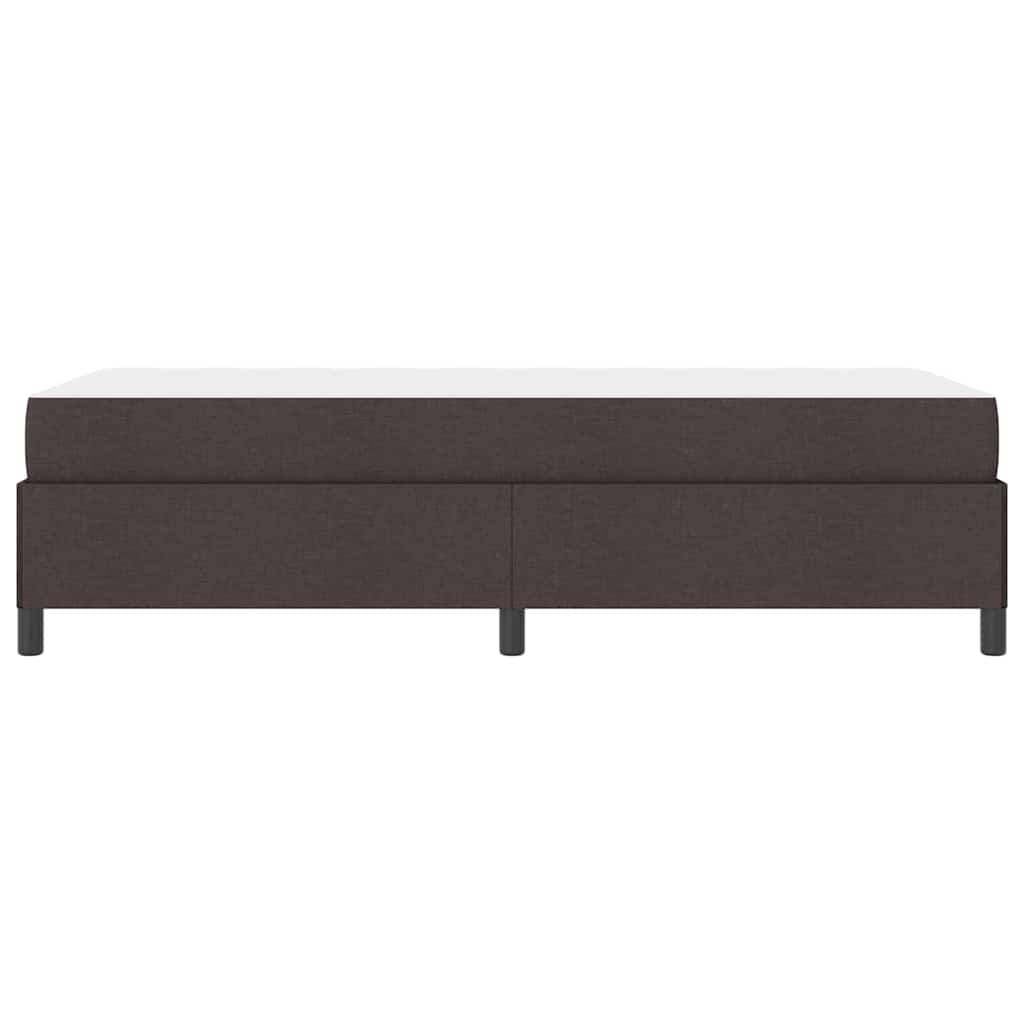Boxrugós ágy Sötét Barna 90 x 200 cm szövet