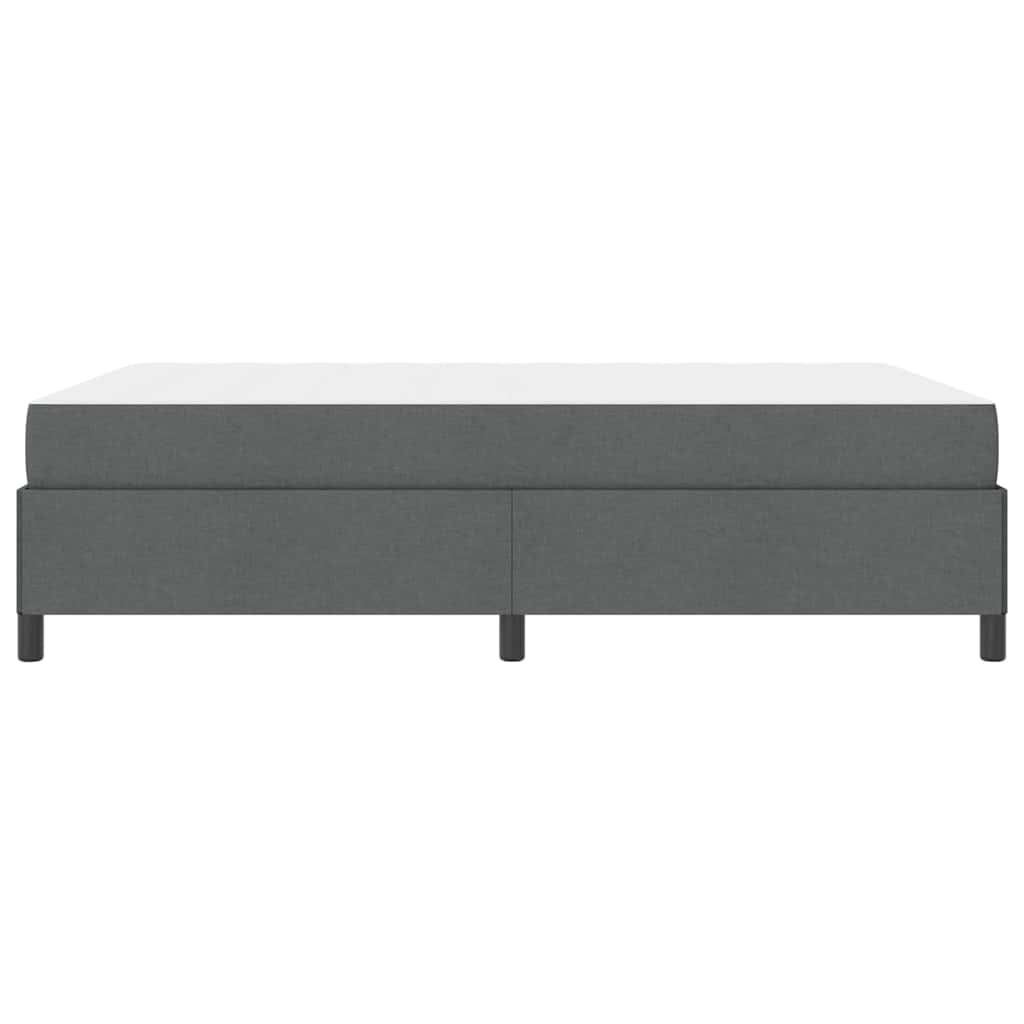 Boxrugós ágy matracmal Sötétszürke 140 x 190 cm szövet