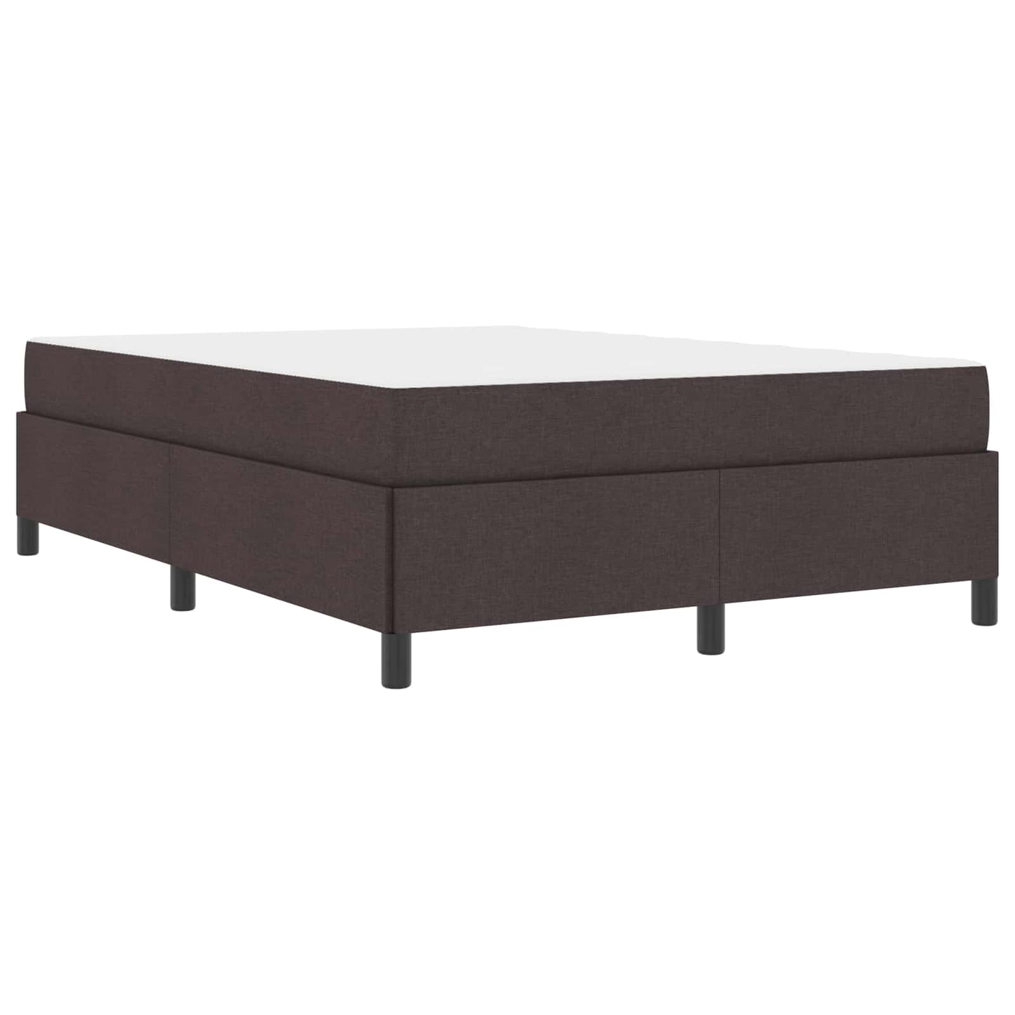 Boxrugós ágy matracmal Sötét Barna 140 x 190 cm szövet