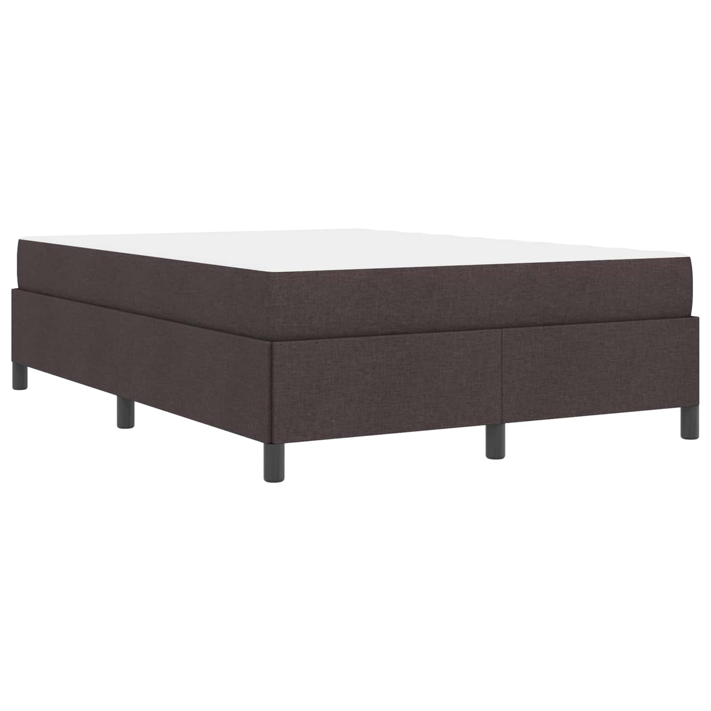 Boxrugós ágy matracmal Sötét Barna 140 x 190 cm szövet