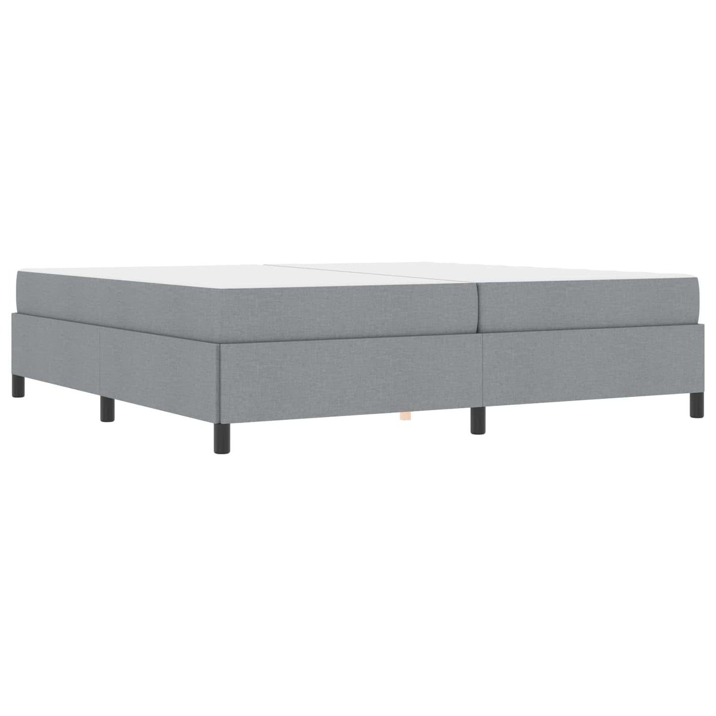 Boxrugós ágy matracmal Világosszürke 200 x 200 cm szövet