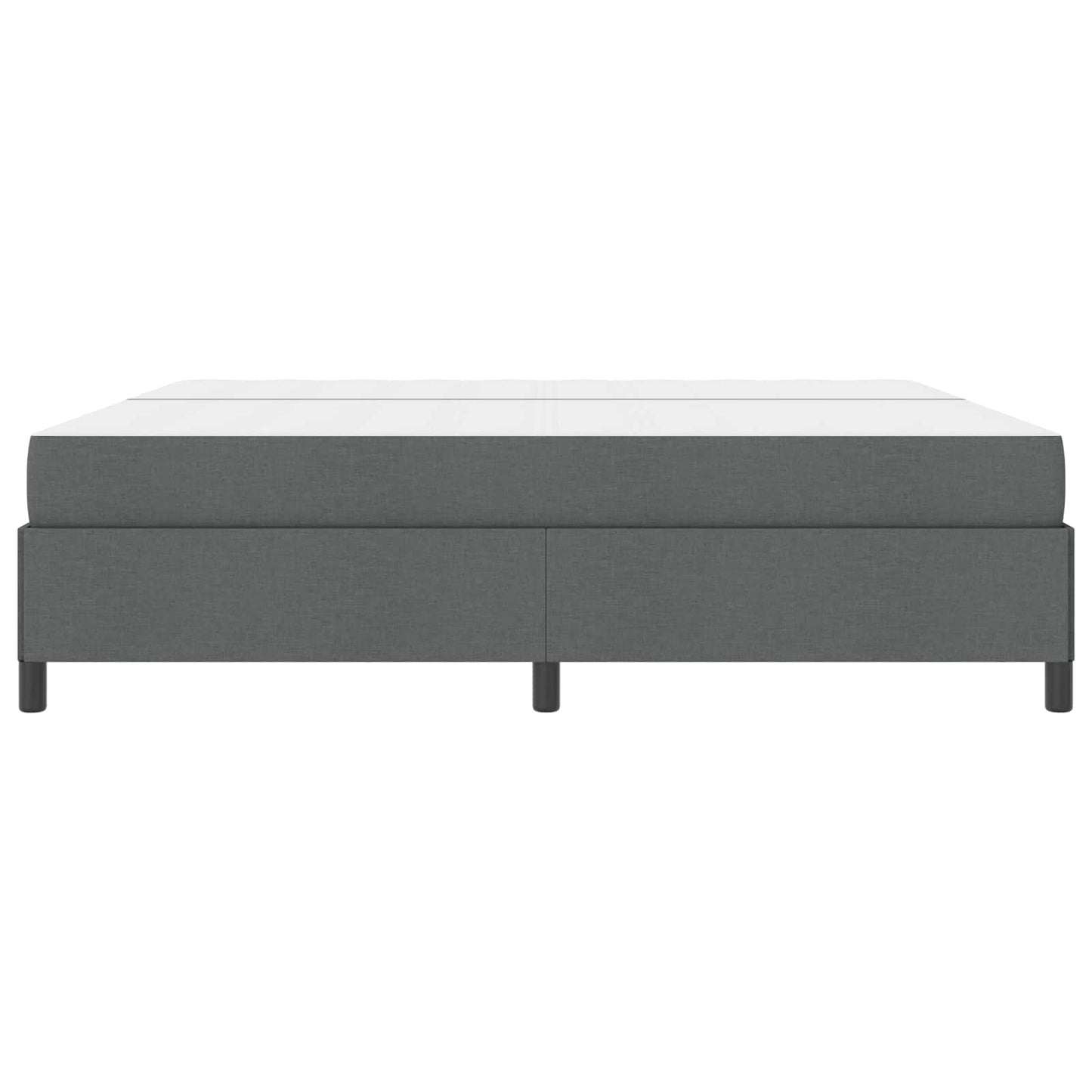 Boxrugós ágy matracmal Sötétszürke 200 x 200 cm szövet