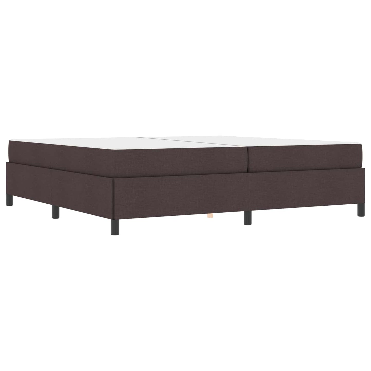 Boxrugós ágy matracmal Sötét Barna 200 x 200 cm szövet
