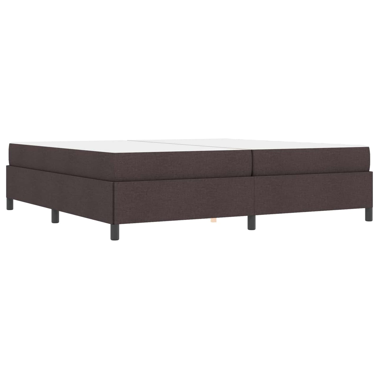 Boxrugós ágy matracmal Sötét Barna 200 x 200 cm szövet