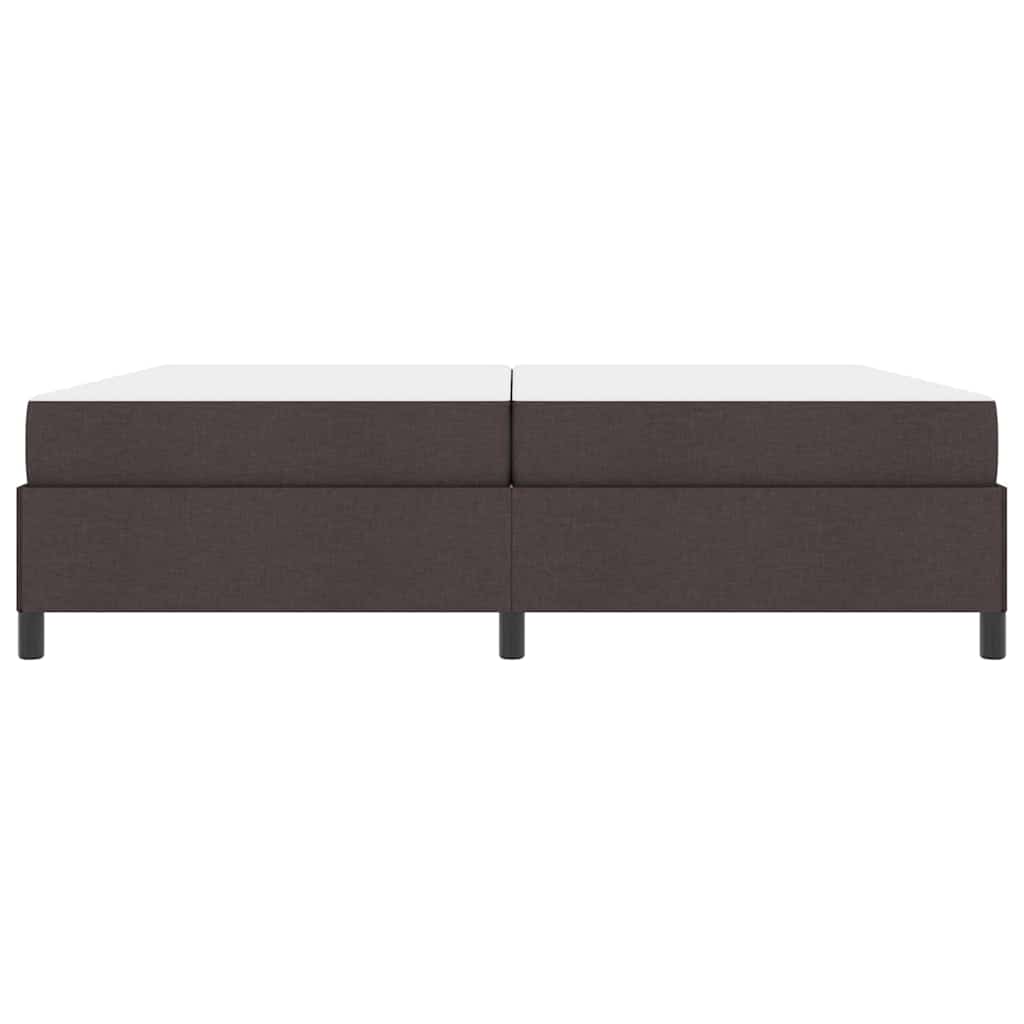 Boxrugós ágy matracmal Sötét Barna 200 x 200 cm szövet