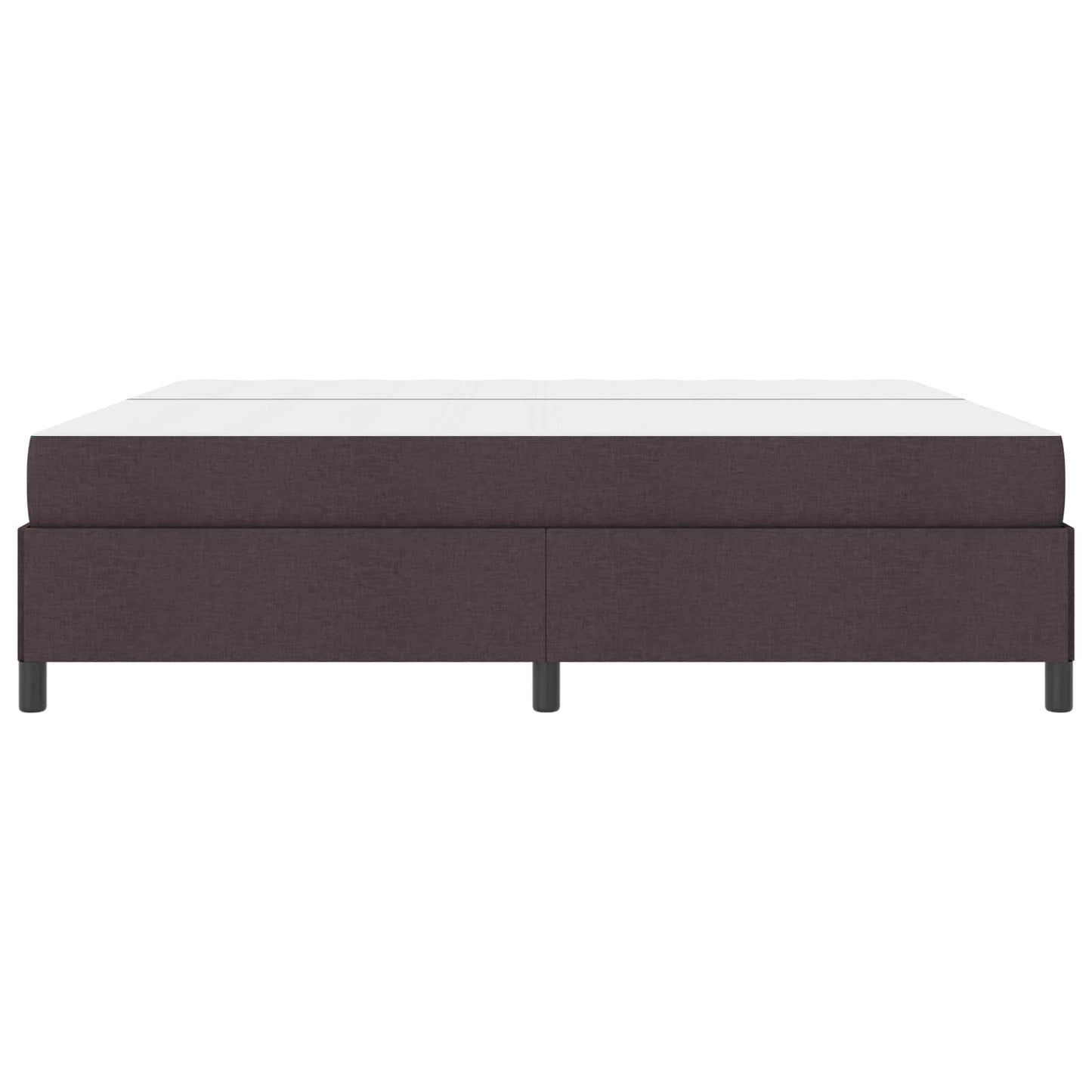 Boxrugós ágy matracmal Sötét Barna 200 x 200 cm szövet