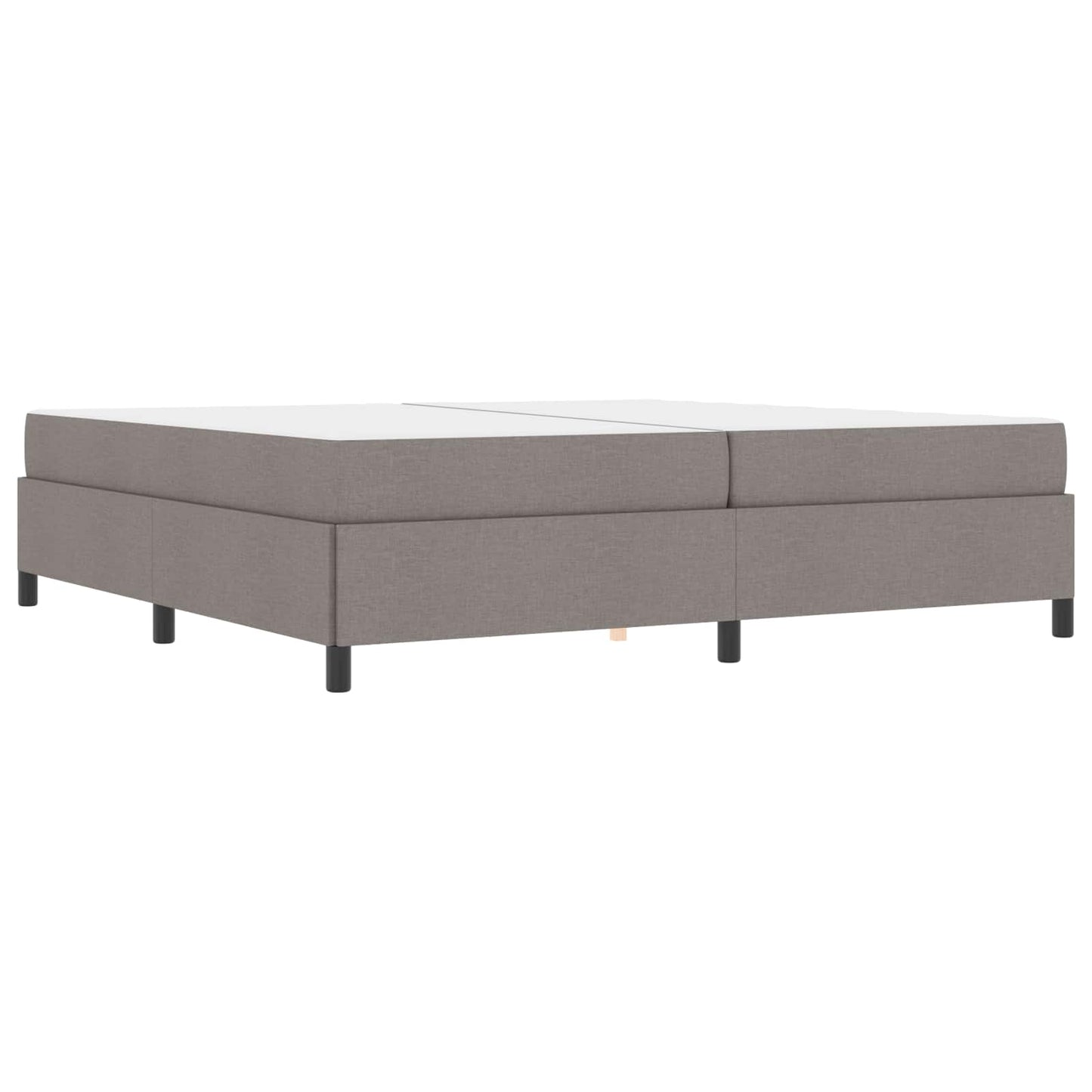 Boxrugós ágy matracmal Tópszínű 200 x 200 cm szövet