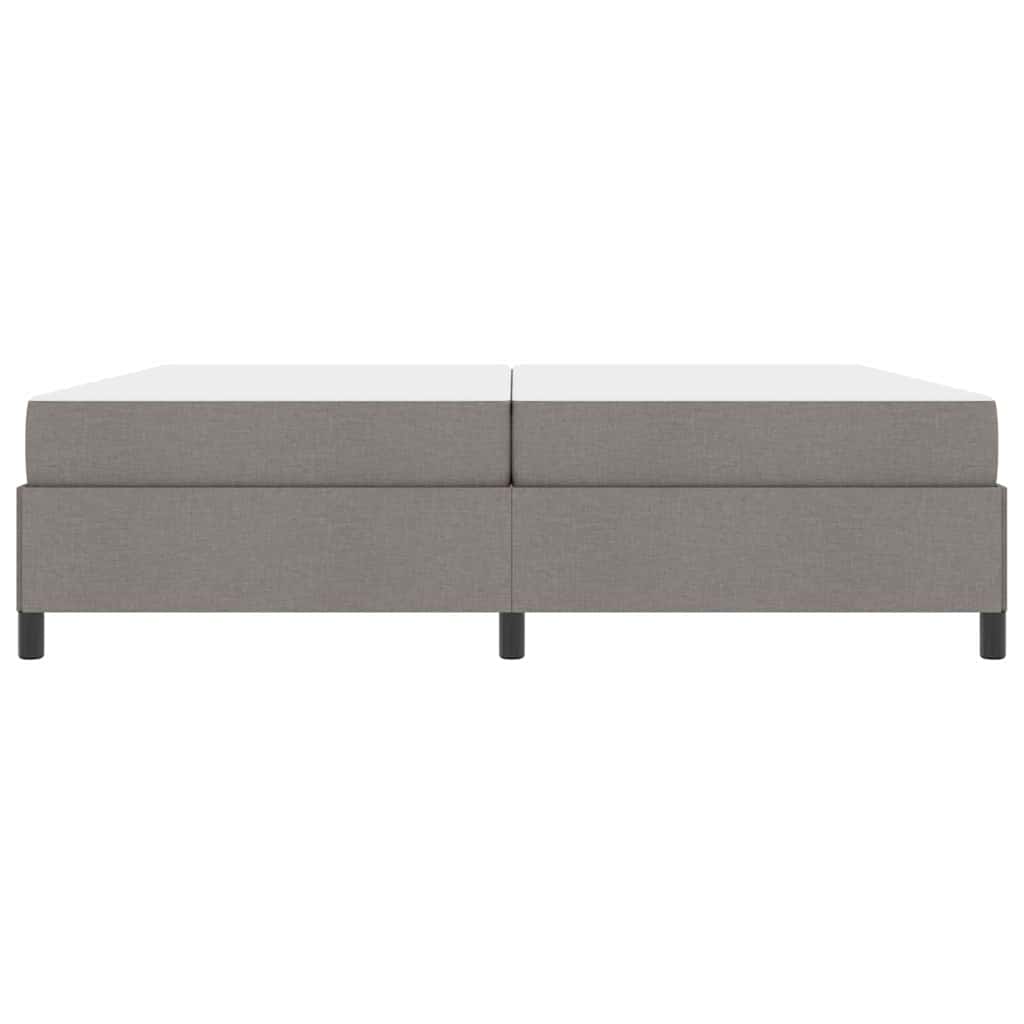 Boxrugós ágy matracmal Tópszínű 200 x 200 cm szövet