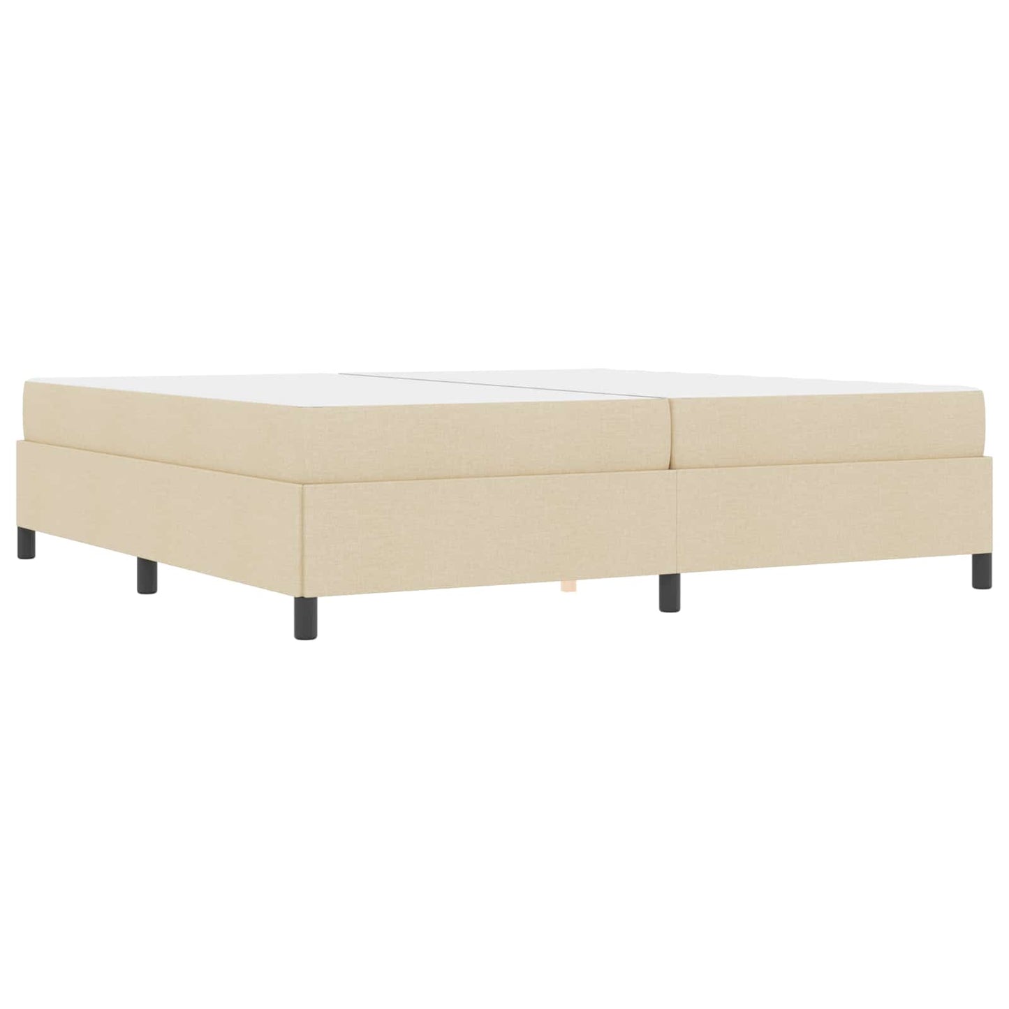 Boxrugós ágy matracmal Krém 200 x 200 cm szövet