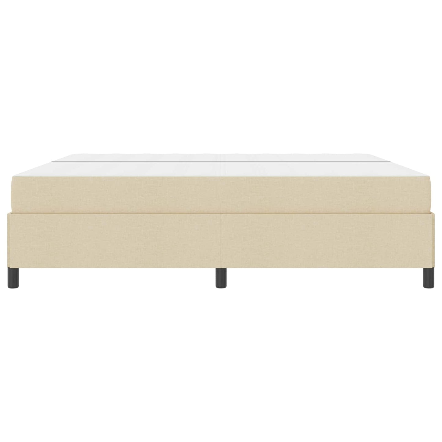 Boxrugós ágy matracmal Krém 200 x 200 cm szövet