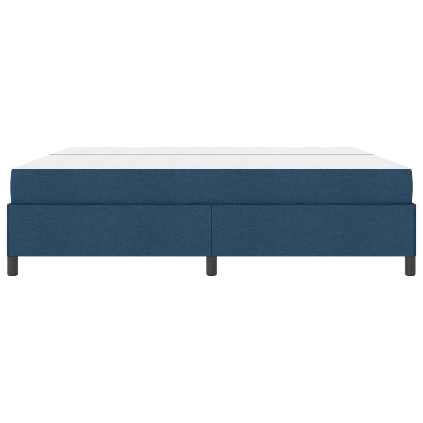 Boxrugós ágy matracmal Kék 200 x 200 cm szövet