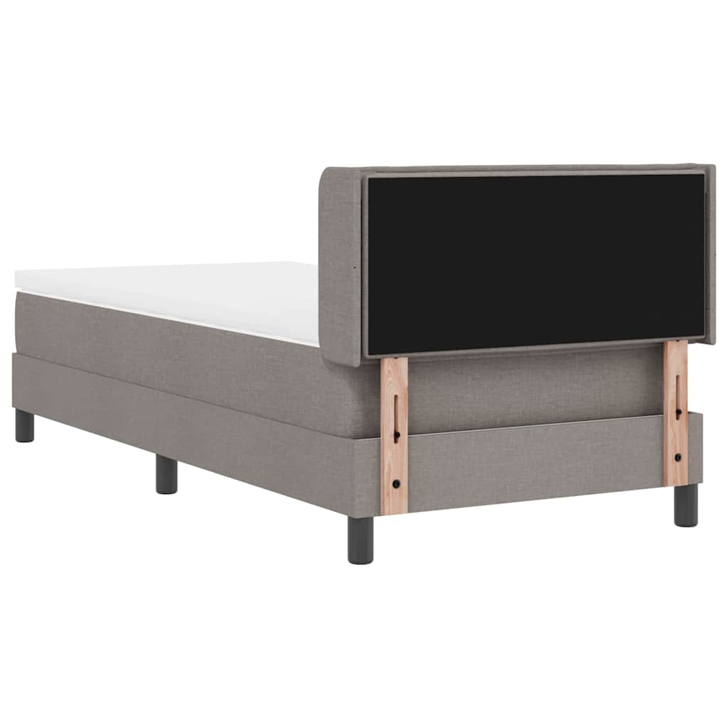 Boxrugós ágy fejtámlával Tópszínű 200 x 90 cm szövet